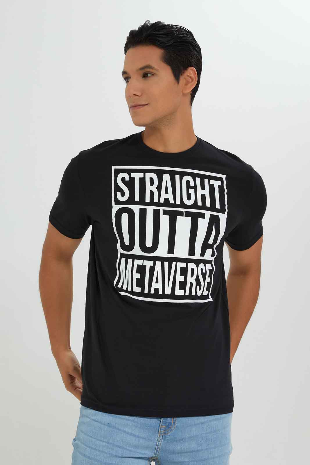 Redtag-Men-Black-Graphic-T-Shirt-Category:T-Shirts,-Colour:Black,-Deals:New-In,-Dept:Menswear,-Filter:Men's-Clothing,-Men-T-Shirts,-New-In-Men-APL,-Non-Sale,-S23A,-Section:Men,-TBL-Men's-