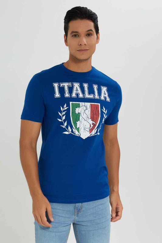 Redtag-Men-Blue-Graphic-T-Shirt-Category:T-Shirts,-Colour:Blue,-Deals:New-In,-Dept:Menswear,-Filter:Men's-Clothing,-Men-T-Shirts,-New-In-Men-APL,-Non-Sale,-S23A,-Section:Men,-TBL-Men's-
