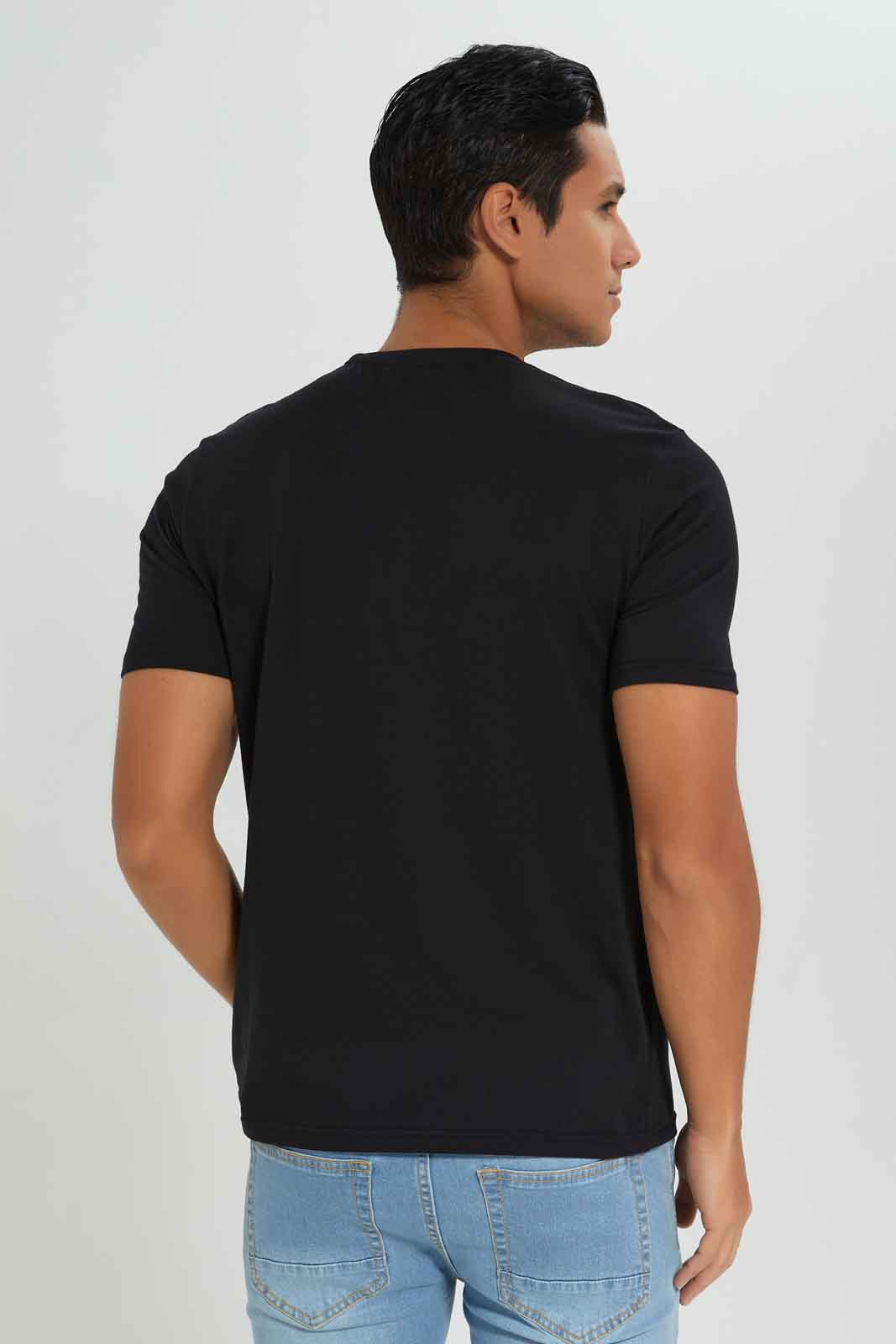 Redtag-Men-Black-Graphic-T-Shirt-Category:T-Shirts,-Colour:Black,-Deals:New-In,-Dept:Menswear,-Filter:Men's-Clothing,-Men-T-Shirts,-New-In-Men-APL,-Non-Sale,-S23A,-Section:Men,-TBL-Men's-
