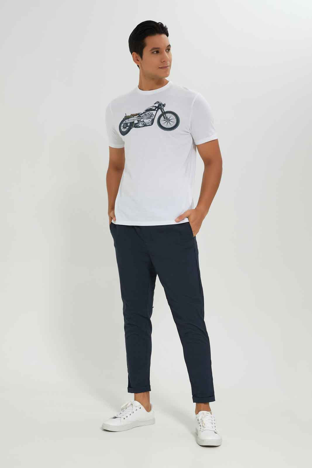 Redtag-Men-White-Graphic-T-Shirt-Category:T-Shirts,-Colour:White,-Deals:New-In,-Dept:Menswear,-Filter:Men's-Clothing,-Men-T-Shirts,-New-In-Men-APL,-Non-Sale,-S23A,-Section:Men,-TBL-Men's-