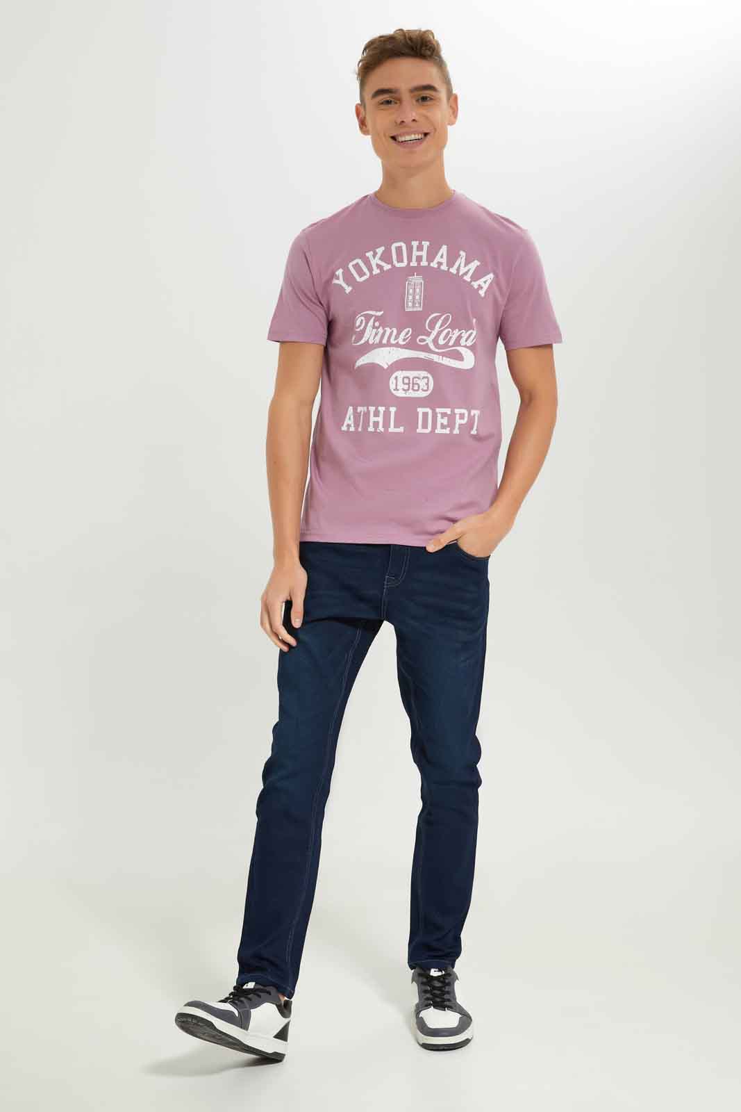 Redtag-Men-Pink-Graphic-T-Shirt-Category:T-Shirts,-Colour:Apricot,-Deals:New-In,-Dept:Menswear,-Filter:Men's-Clothing,-Men-T-Shirts,-New-In-Men-APL,-Non-Sale,-S23A,-Section:Men,-TBL-Men's-