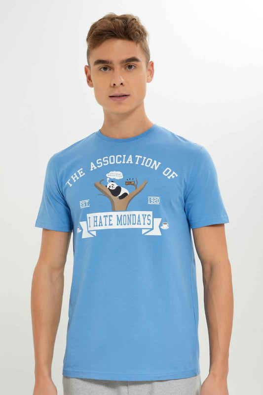 Redtag-Men-Blue-Graphic-T-Shirt-Category:T-Shirts,-Colour:Blue,-Deals:New-In,-Dept:Menswear,-Filter:Men's-Clothing,-Men-T-Shirts,-New-In-Men-APL,-Non-Sale,-S23A,-Section:Men,-TBL-Men's-