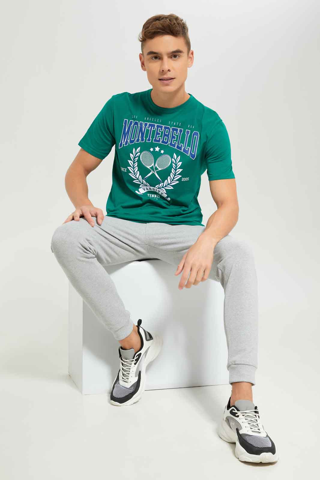 Redtag-Men-Green-Graphic-T-Shirt-Category:T-Shirts,-Colour:Green,-Deals:New-In,-Dept:Menswear,-Filter:Men's-Clothing,-Men-T-Shirts,-New-In-Men-APL,-Non-Sale,-S23A,-Section:Men,-TBL-Men's-