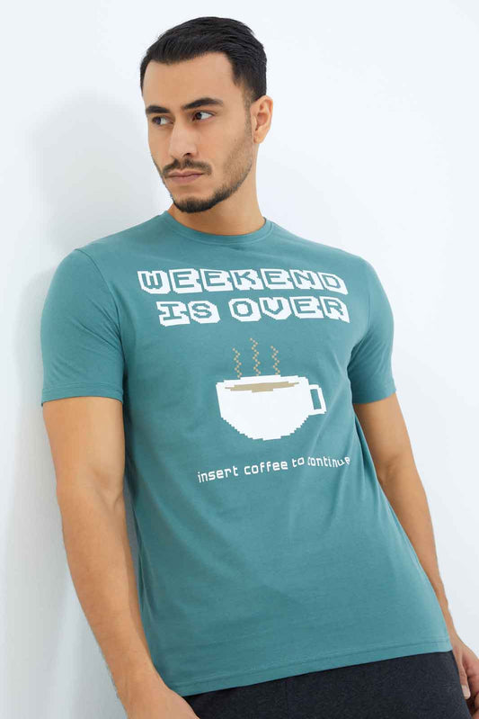 Redtag-Men-Green-Graphic-T-Shirt-Category:T-Shirts,-Colour:Green,-Deals:New-In,-Dept:Menswear,-Filter:Men's-Clothing,-Men-T-Shirts,-New-In-Men-APL,-Non-Sale,-S23A,-Section:Men,-TBL-Men's-