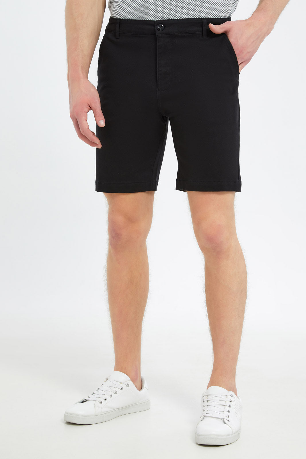 Redtag-Men-Black-Chino-Shorts-Category:Shorts,-Colour:Black,-Deals:New-In,-Dept:Menswear,-Filter:Men's-Clothing,-Men-Shorts,-New-In-Men-APL,-Non-Sale,-RMD,-S23C,-Section:Men--