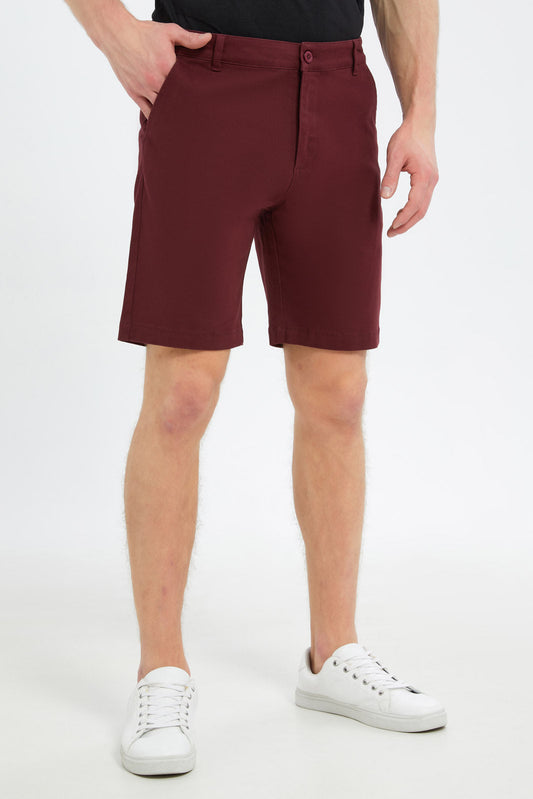 Redtag-Men-Burgandy-Chino-Shorts-Category:Shorts,-Colour:Burgundy,-Deals:New-In,-Dept:Menswear,-Filter:Men's-Clothing,-Men-Shorts,-New-In-Men-APL,-Non-Sale,-RMD,-S23C,-Section:Men--