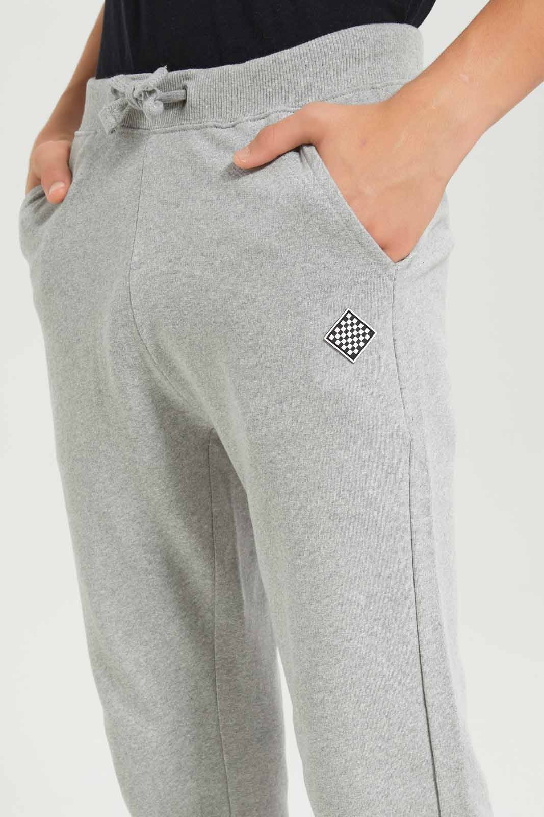 Redtag-Boys-Grey-Mel-Table-Active-Pants-BSR-Joggers,-Category:Joggers,-Colour:Grey,-Deals:New-In,-Dept:Boys,-Filter:Senior-Boys-(8-to-14-Yrs),-New-In-BSR-APL,-Non-Sale,-S23A,-Section:Boys-(0-to-14Yrs),-TBL-Senior-Boys-9 to 14 Years