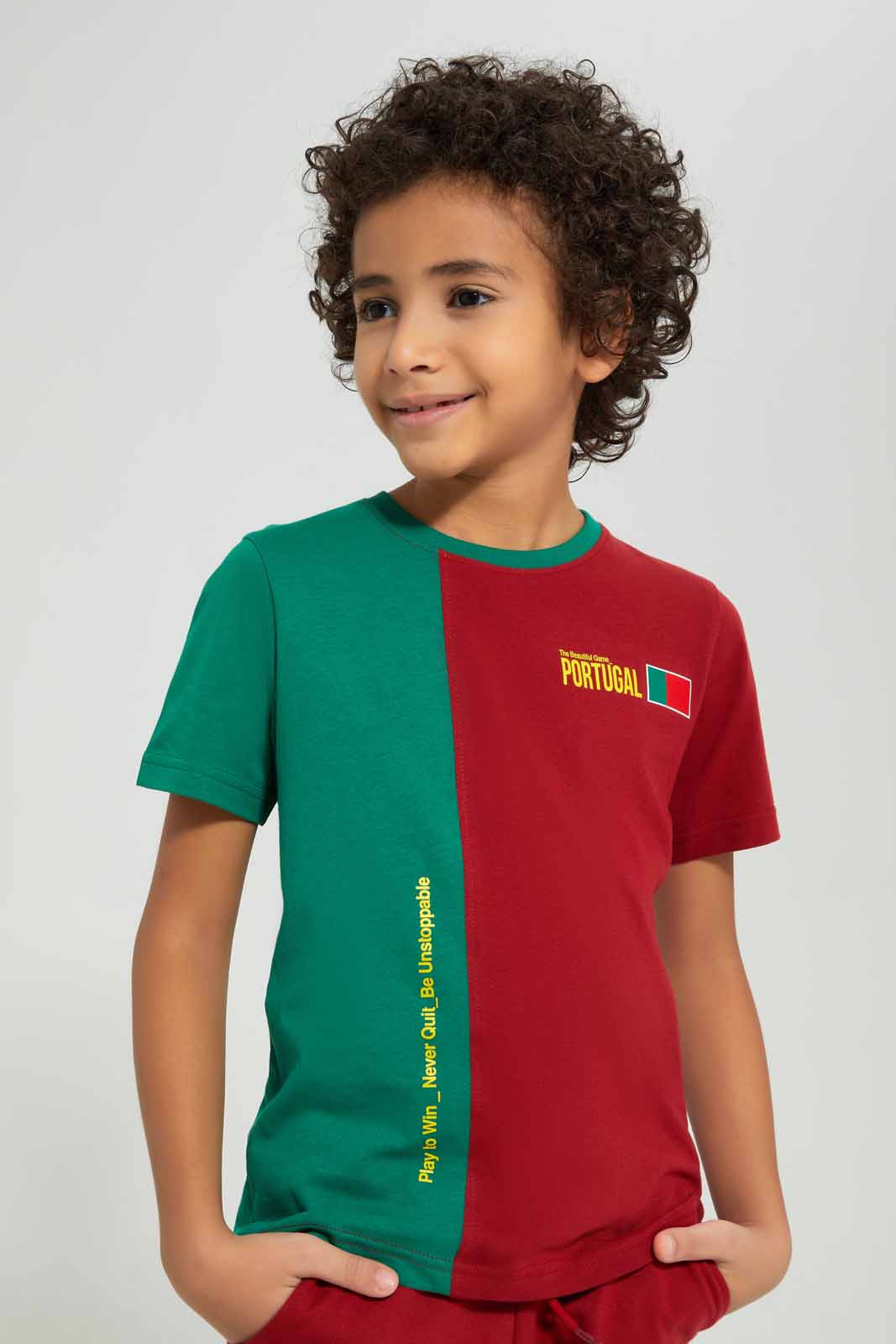 Boys Red And Green Portugal Set (2 Piece)