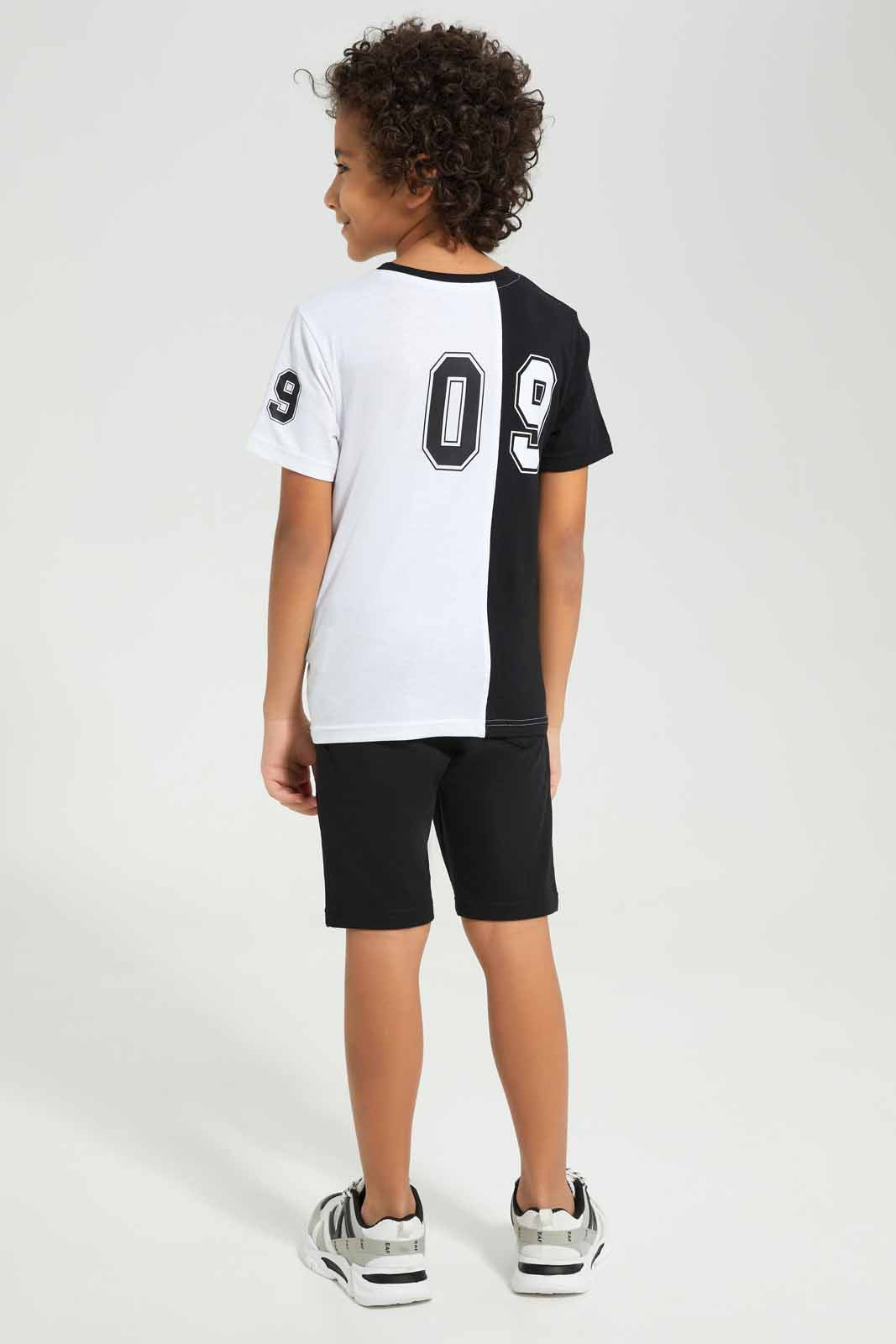 Boys Black And White Germany Set (2 Piece)