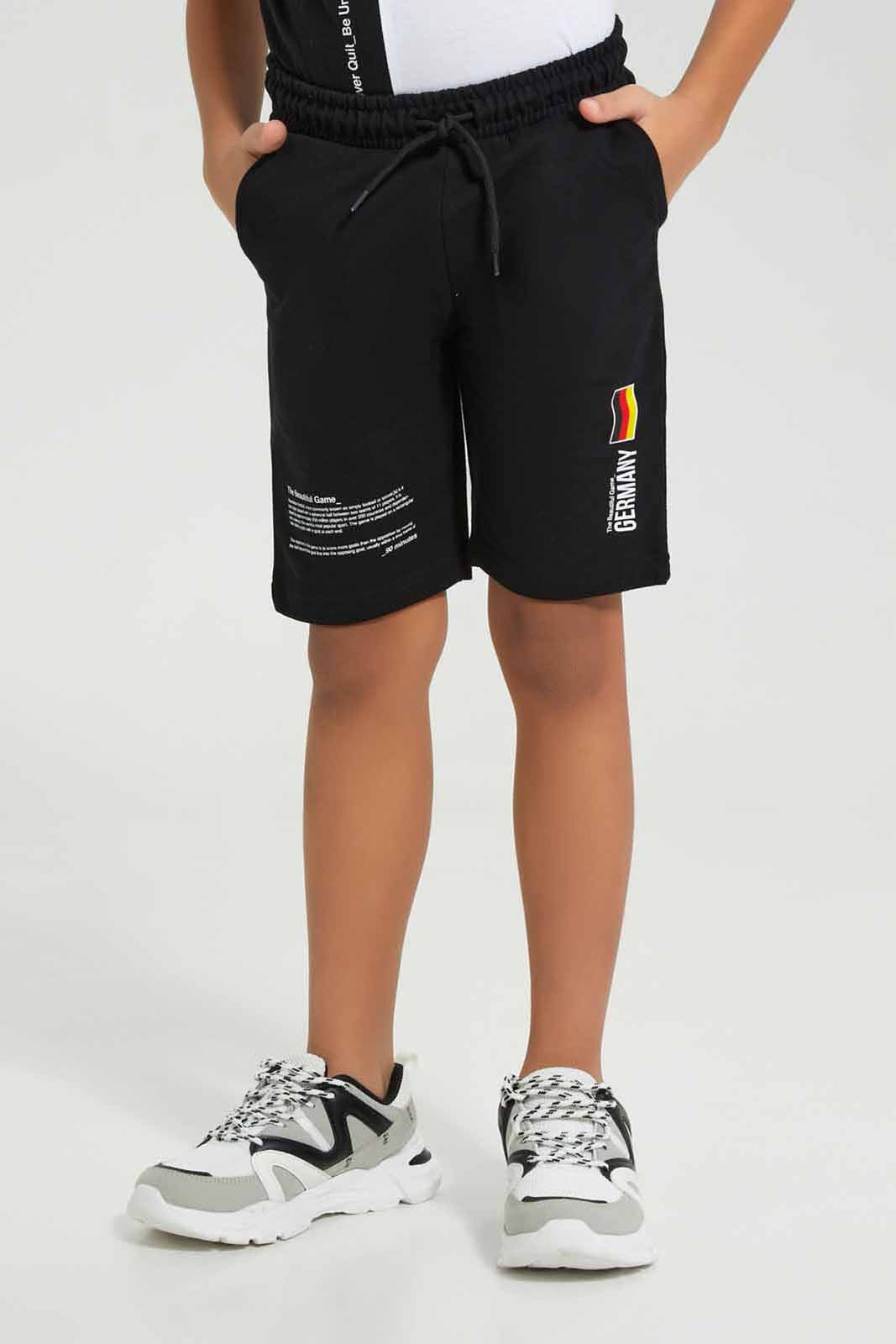 Boys Black And White Germany Set (2 Piece)