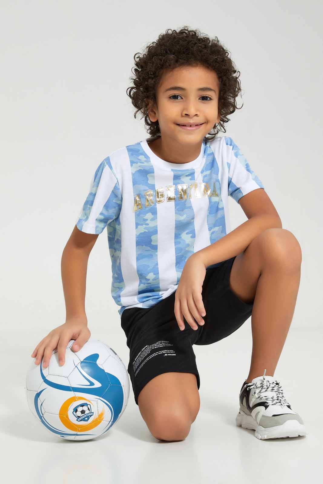 Boys Blue And Black Argentina Set (2 Piece)
