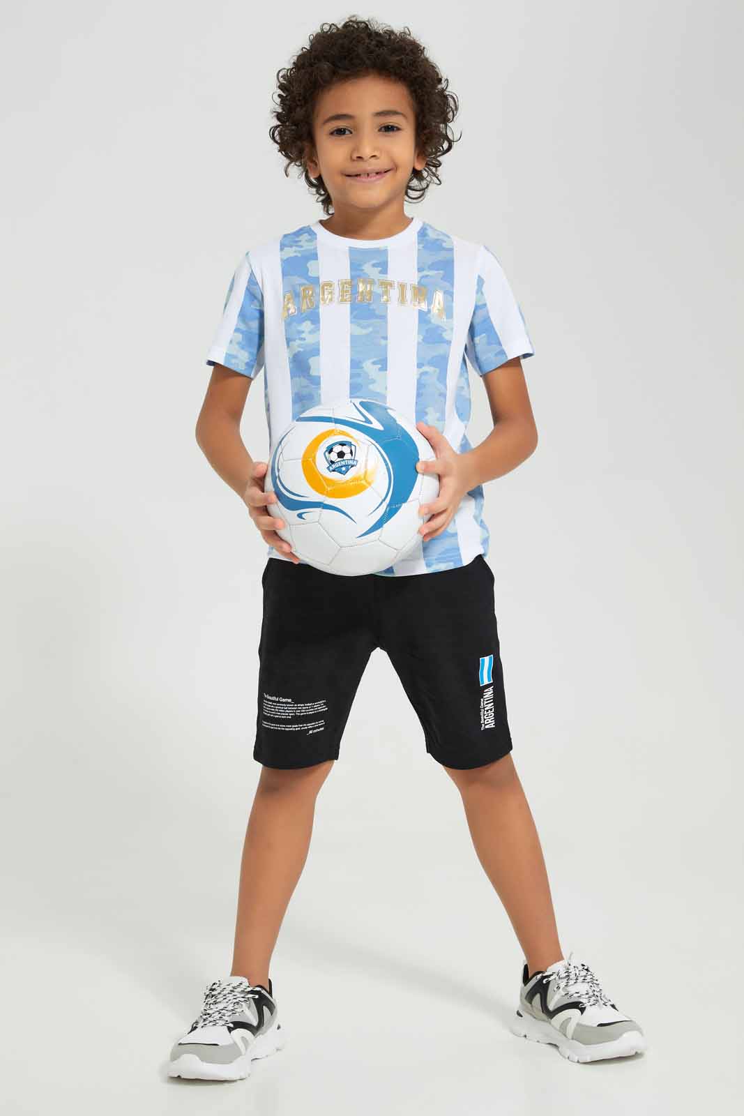Boys Blue And Black Argentina Set (2 Piece)