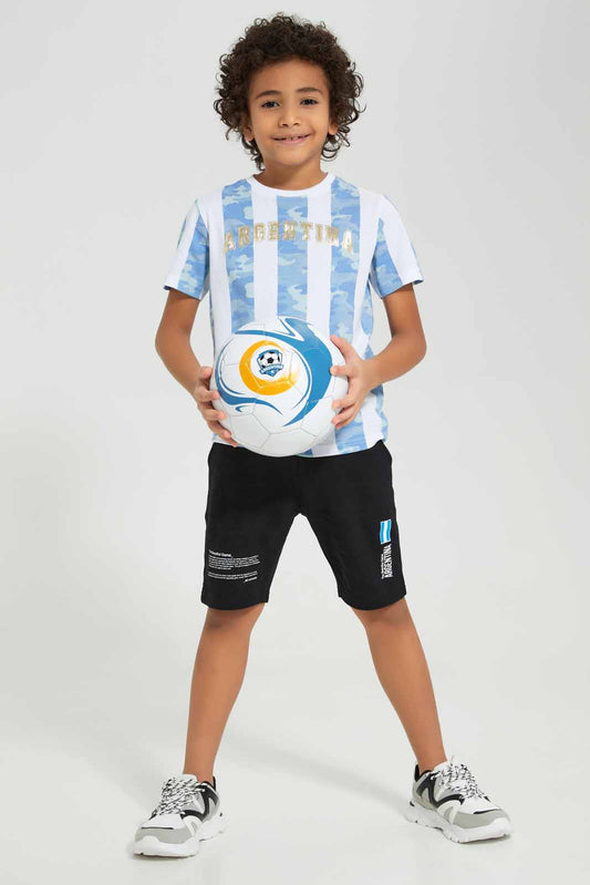 Boys Blue And Black Argentina Set (2 Piece)