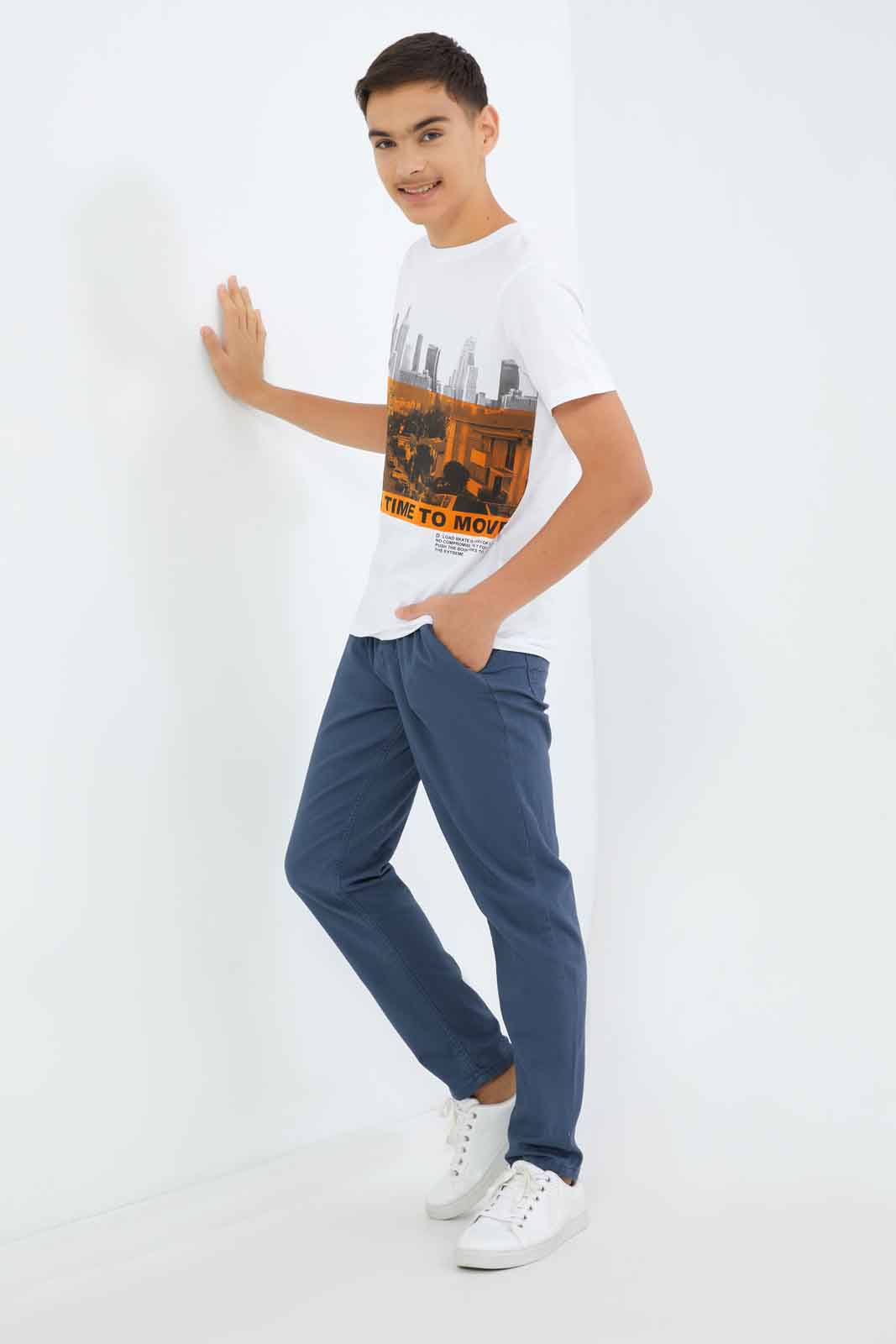 Redtag-Boys-Pet-Blue-Pull-On-Casual-Trouser-BSR-Trousers,-Category:Trousers,-Colour:Blue,-Deals:New-In,-Dept:Boys,-Filter:Senior-Boys-(8-to-14-Yrs),-New-In-BSR-APL,-Non-Sale,-S23A,-Section:Boys-(0-to-14Yrs),-TBL-Senior-Boys-9 to 14 Years