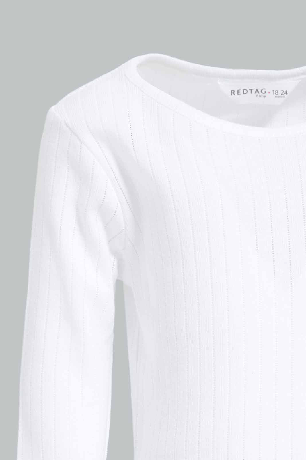 Redtag-Boys-White-Rib-Pj-Set-Category:Pyjama-Sets,-Colour:White,-Deals:New-In,-Filter:Infant-Boys-(3-to-24-Mths),-INB-Pyjama-Sets,-NDAY,-New-In-INB-APL,-Non-Sale,-Section:Boys-(0-to-14Yrs),-W22B-Infant-Boys-3 to 24 Months