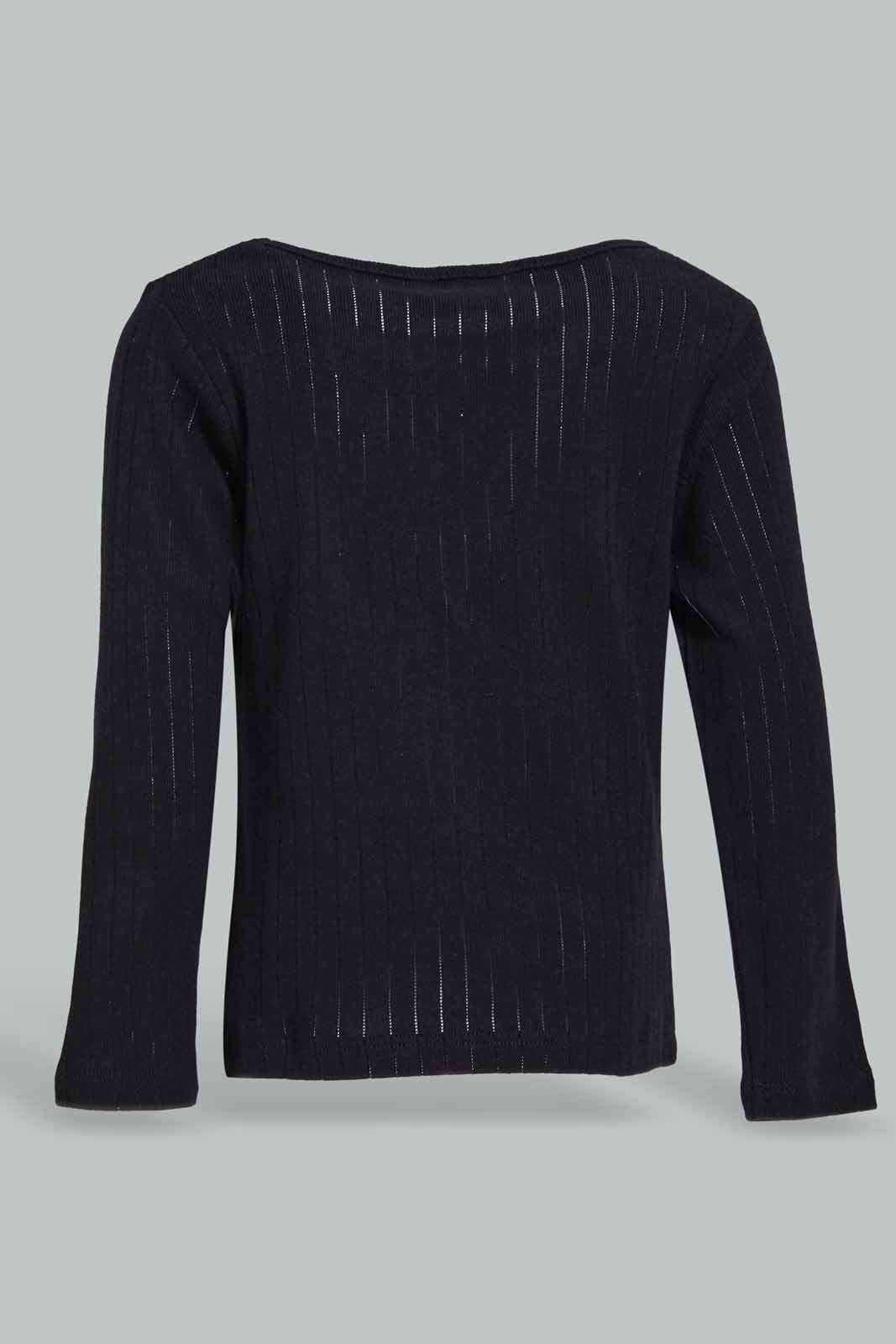 Redtag-Boys-Black-Rib-Pj-Set-Category:Pyjama-Sets,-Colour:Black,-Deals:New-In,-Filter:Infant-Boys-(3-to-24-Mths),-INB-Pyjama-Sets,-New-In-INB-APL,-Non-Sale,-Section:Boys-(0-to-14Yrs),-W22B-Infant-Boys-3 to 24 Months