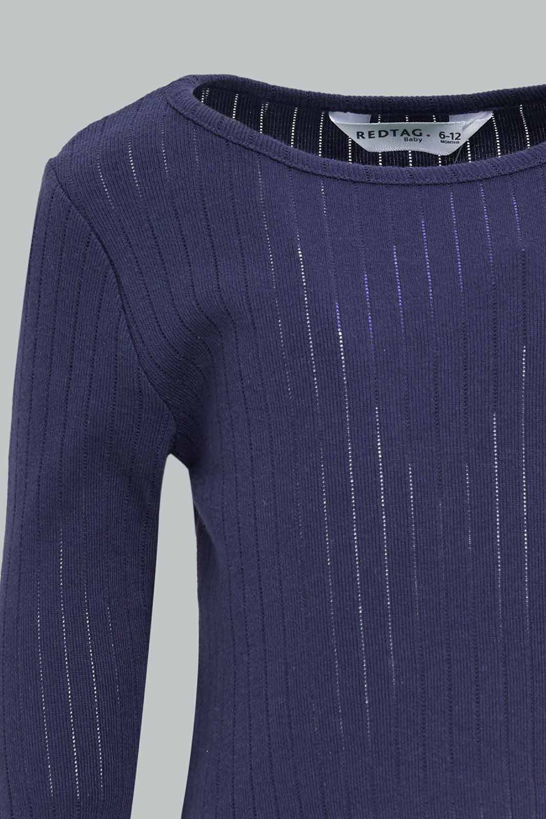 Redtag-Boys-Navy-Rib-Pj-Set-Category:Pyjama-Sets,-Colour:Navy,-Deals:New-In,-Filter:Infant-Boys-(3-to-24-Mths),-INB-Pyjama-Sets,-New-In-INB-APL,-Non-Sale,-Section:Boys-(0-to-14Yrs),-W22B-Infant-Boys-3 to 24 Months
