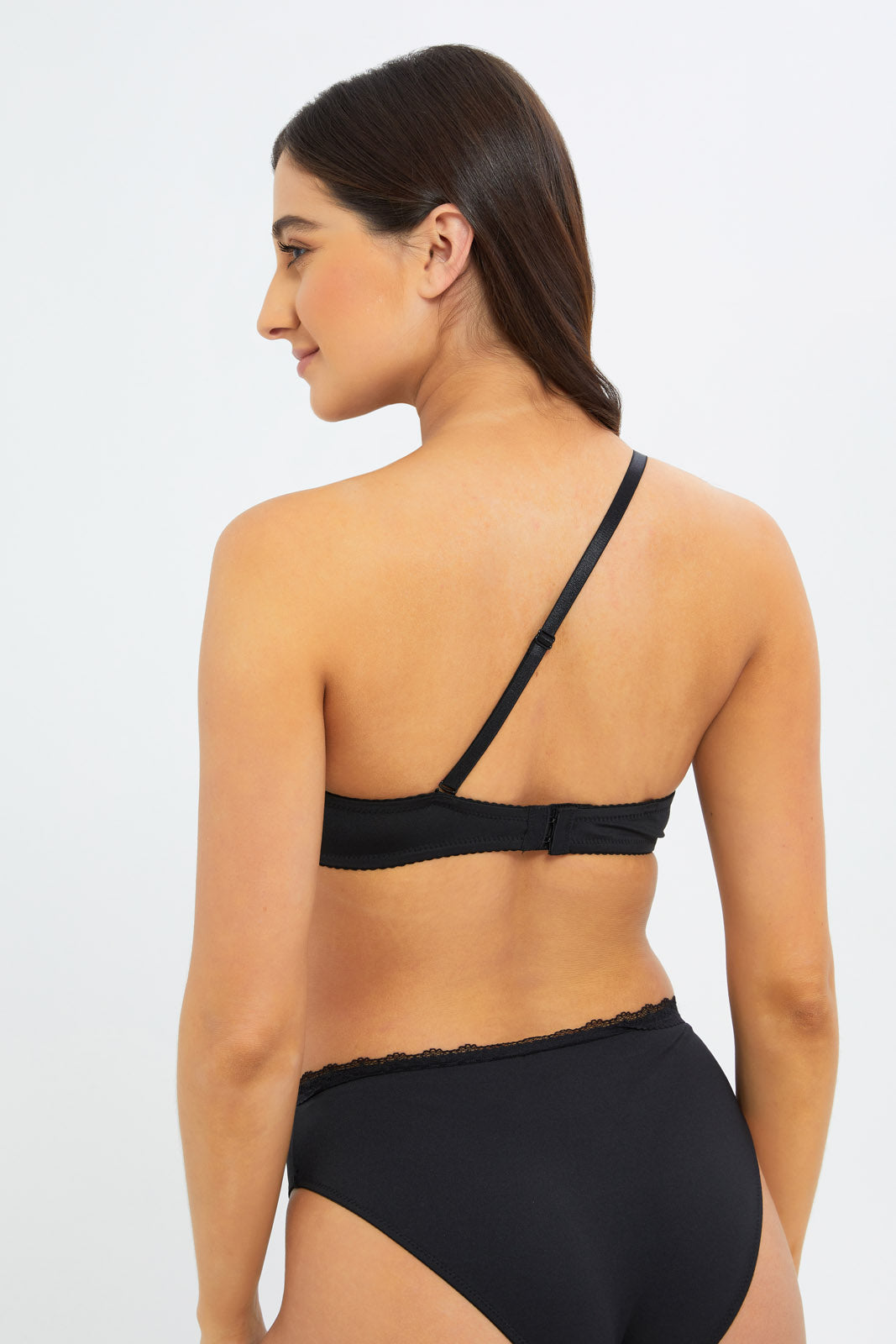 Women Black Lace Multiway Balconette Bra