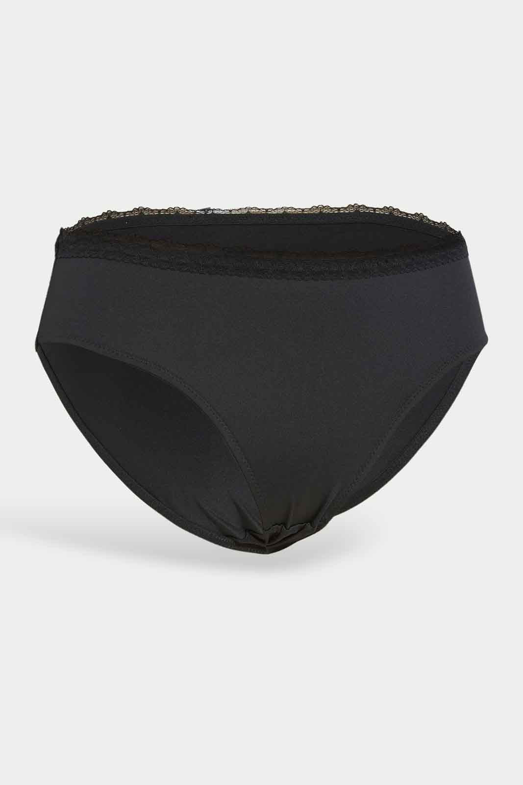 Redtag-Women-Black-Color-Bikini-Brief-With-Lace-Category:Briefs,-Colour:Black,-Deals:New-In,-Dept:Ladieswear,-Filter:Women's-Clothing,-New-In-Women-APL,-Non-Sale,-S23A,-Section:Women,-Women-Briefs--