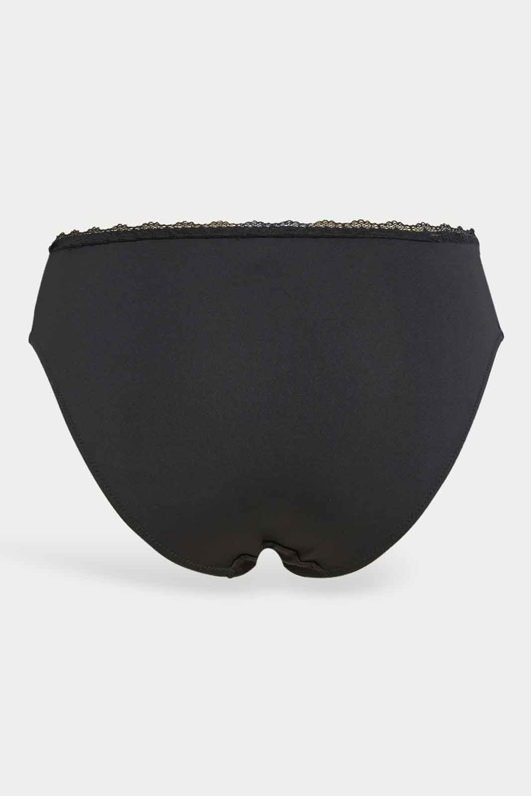 Redtag-Women-Black-Color-Bikini-Brief-With-Lace-Category:Briefs,-Colour:Black,-Deals:New-In,-Dept:Ladieswear,-Filter:Women's-Clothing,-New-In-Women-APL,-Non-Sale,-S23A,-Section:Women,-Women-Briefs--