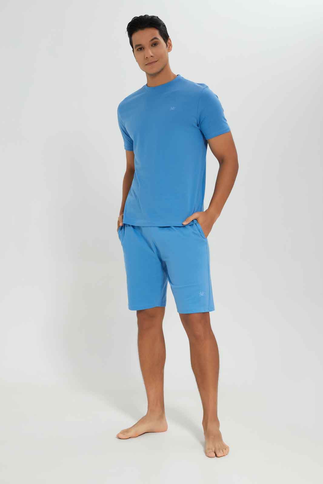 Redtag-Men-Blue-Pajama-Set-Category:Pyjama-Sets,-Colour:Blue,-Deals:New-In,-Dept:Menswear,-Filter:Men's-Clothing,-Men-Pyjama-Sets,-New-In-Men-APL,-Non-Sale,-S23A,-Section:Men-Men's-