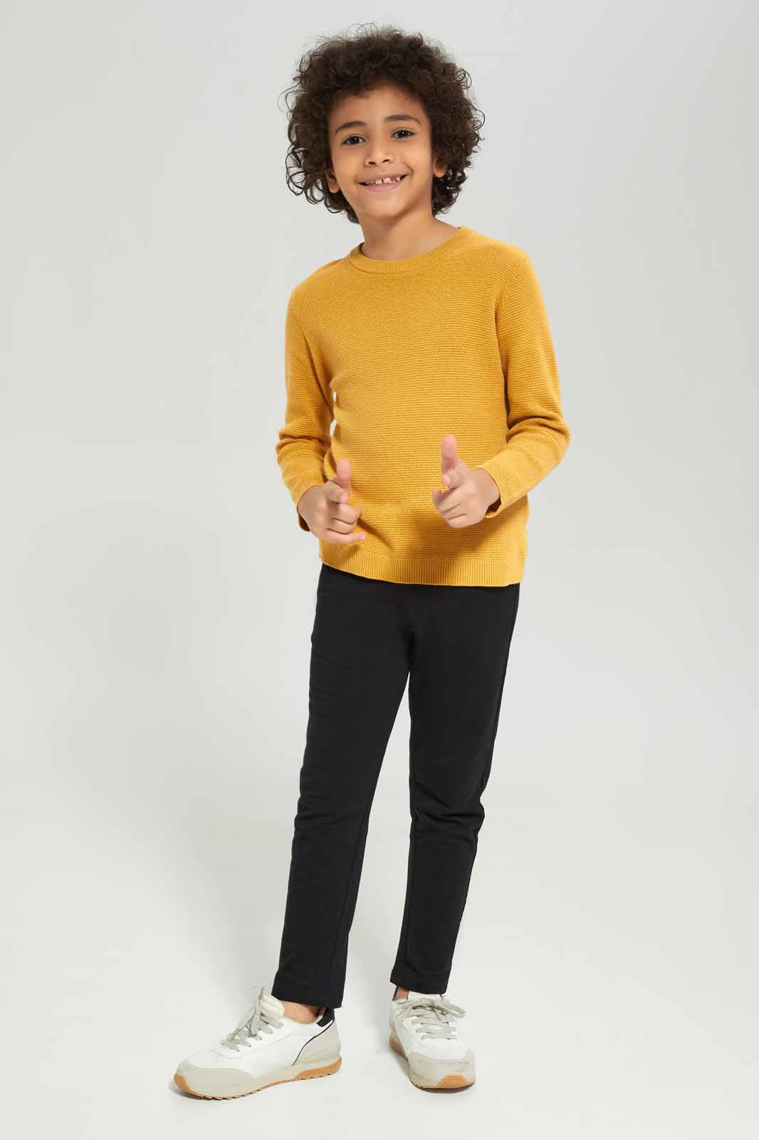 Redtag-Boys-Yellow-Crewneck-Jumper-BOY-Pullovers,-Category:Pullovers,-Colour:Yellow,-Deals:New-In,-Dept:Boys,-Filter:Boys-(2-to-8-Yrs),-New-In-BOY-APL,-Non-Sale,-Section:Boys-(0-to-14Yrs),-TBL,-W22A-Boys-2 to 8 Years