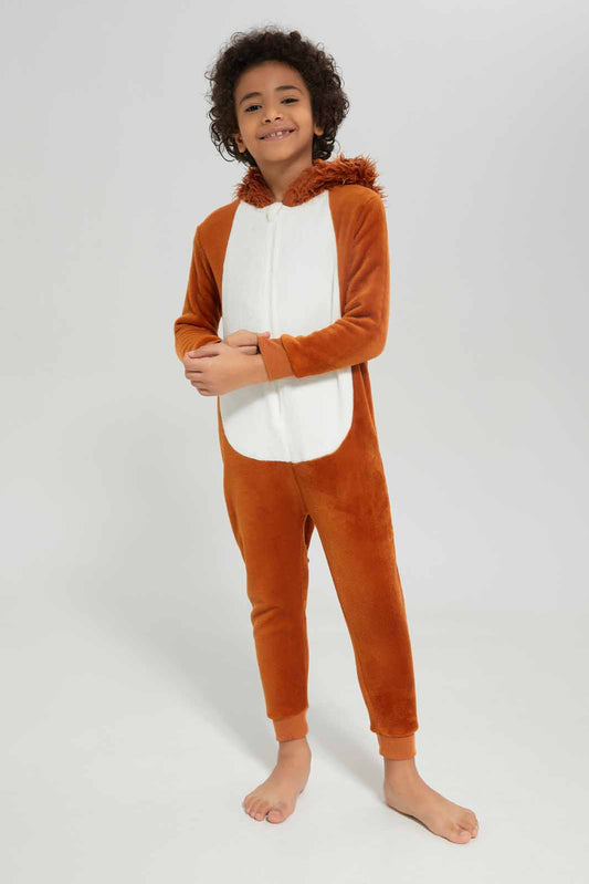 Redtag-Boys-Stone-Fleece-Tiger-Hood-Onsie-BOY-Pyjama-Sets,-Category:Pyjama-Sets,-Colour:Stonewash,-Deals:New-In,-Dept:Boys,-Filter:Boys-(2-to-8-Yrs),-New-In-BOY-APL,-Non-Sale,-S23A,-Section:Boys-(0-to-14Yrs)-Boys-2 to 8 Years
