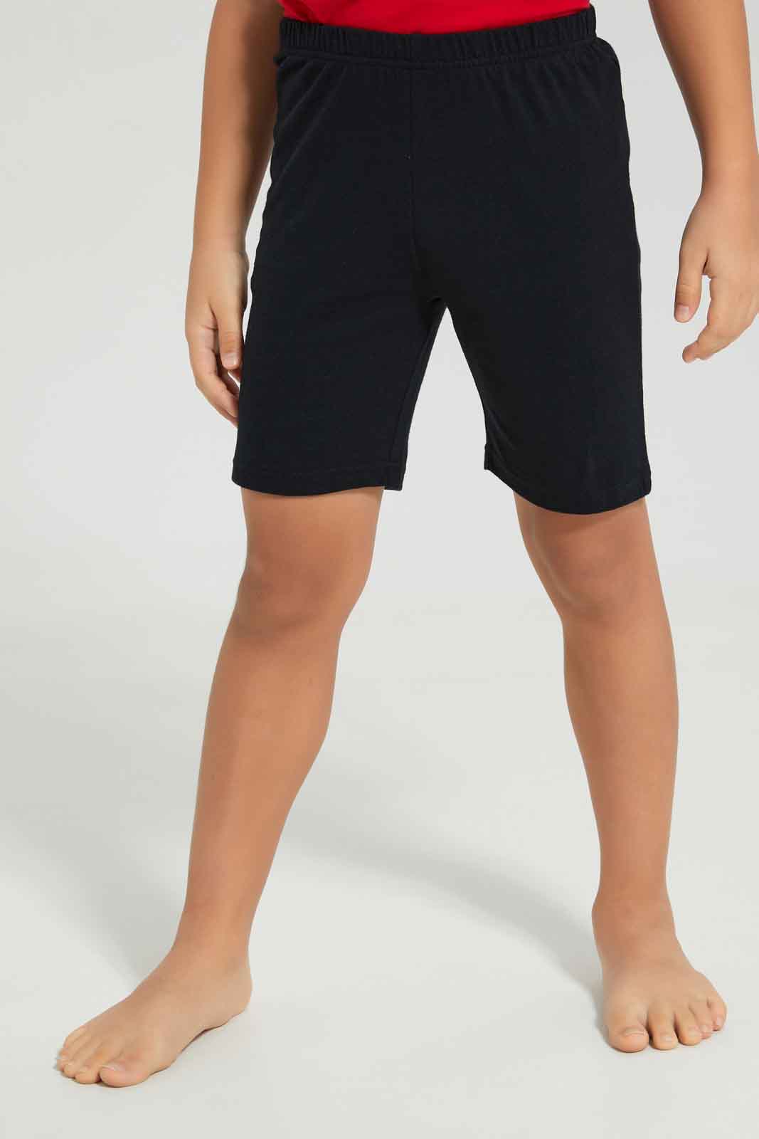 Redtag-Boys-Red-Soccer-Short-Sleeve-Graphic-Tee-And-Shorts-Pyjama-Set-BOY-Pyjama-Sets,-Category:Pyjama-Sets,-Colour:Red,-Deals:New-In,-Dept:Boys,-Filter:Boys-(2-to-8-Yrs),-New-In-BOY-APL,-Non-Sale,-S23A,-Section:Boys-(0-to-14Yrs),-VLM-Boys-2 to 8 Years