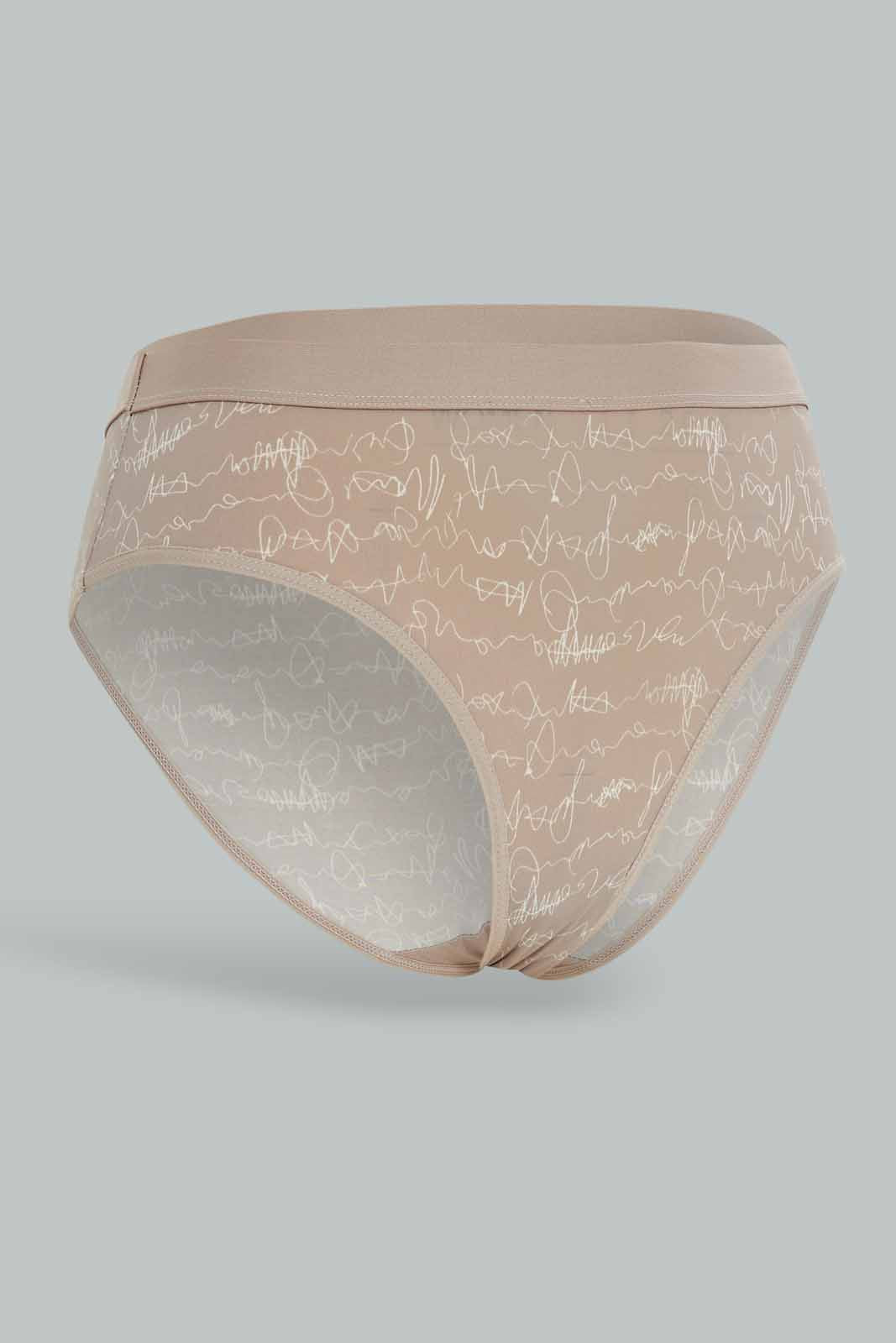 Redtag-Women-Nude-Printed/-Ivory-Plain-Boyleg-Brief-(2-Pack)-Category:Briefs,-Colour:Assorted,-Deals:New-In,-Dept:Ladieswear,-Filter:Women's-Clothing,-New-In-Women-APL,-Non-Sale,-S23A,-Section:Women,-Women-Briefs--