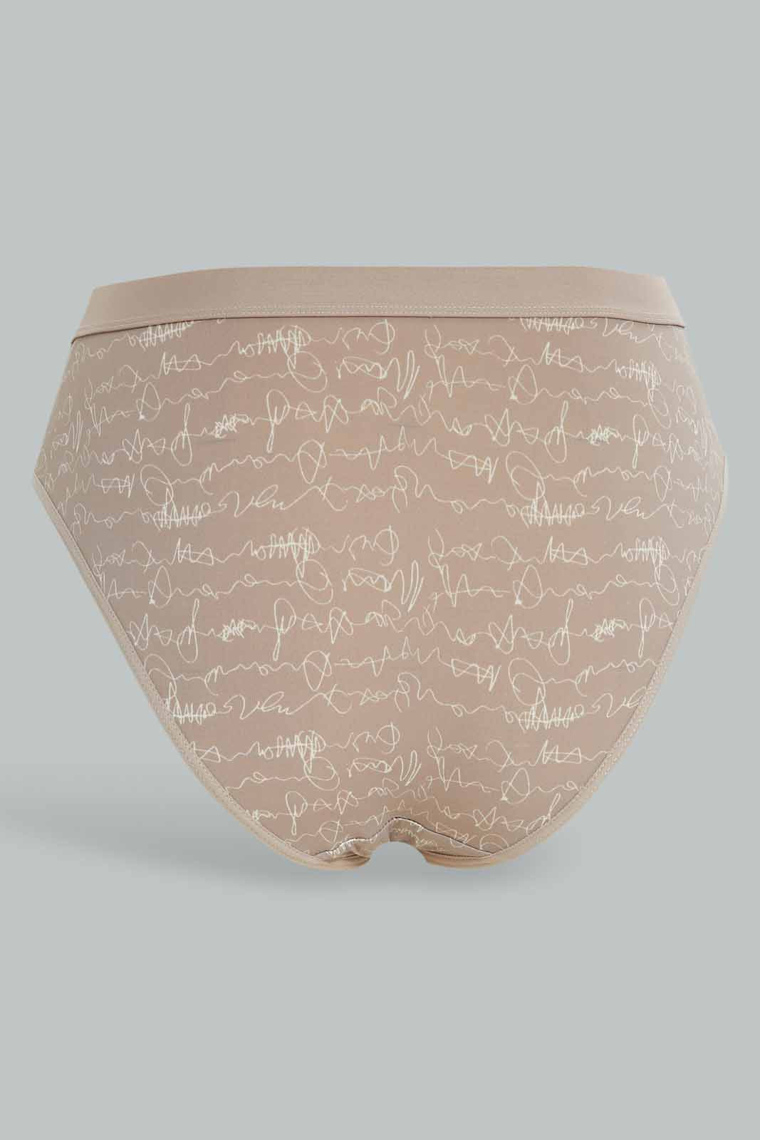 Redtag-Women-Nude-Printed/-Ivory-Plain-Boyleg-Brief-(2-Pack)-Category:Briefs,-Colour:Assorted,-Deals:New-In,-Dept:Ladieswear,-Filter:Women's-Clothing,-New-In-Women-APL,-Non-Sale,-S23A,-Section:Women,-Women-Briefs--