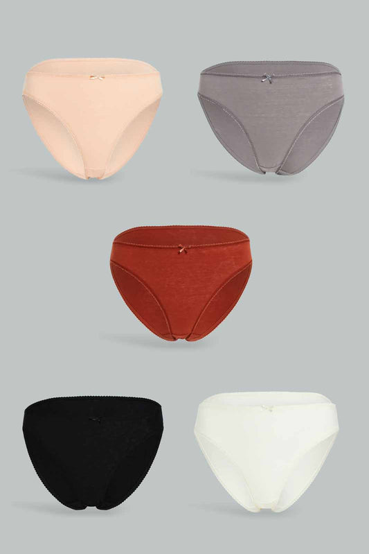 Women Assorted High-Leg Briefs (Pack of 5)