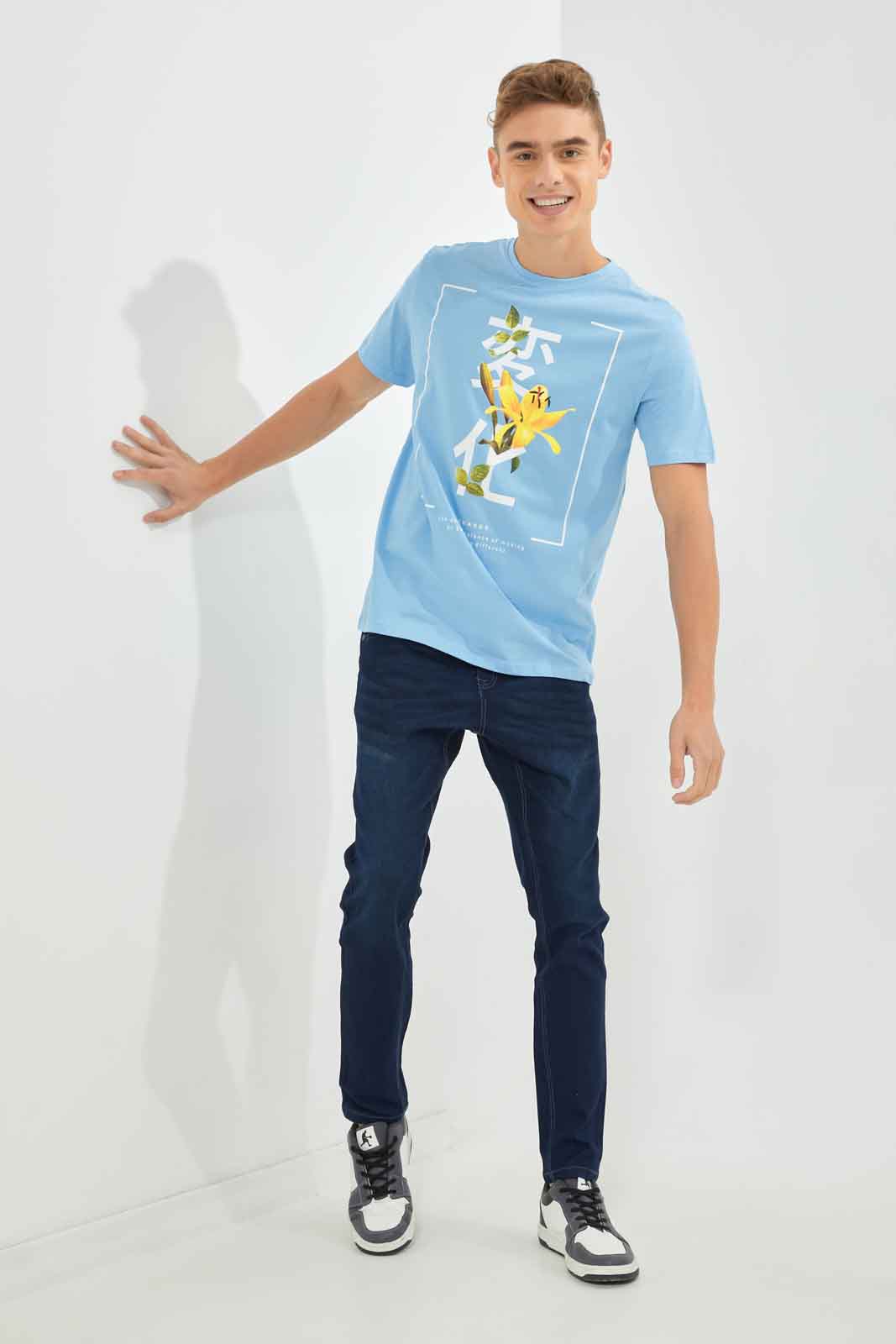 Redtag-Men-Sky-Blue-Graphic-T-Shirt-Category:T-Shirts,-Colour:Sky-Blue,-Deals:New-In,-Dept:Menswear,-Filter:Men's-Clothing,-Men-T-Shirts,-New-In-Men-APL,-Non-Sale,-S23A,-Section:Men,-TBL-Men's-