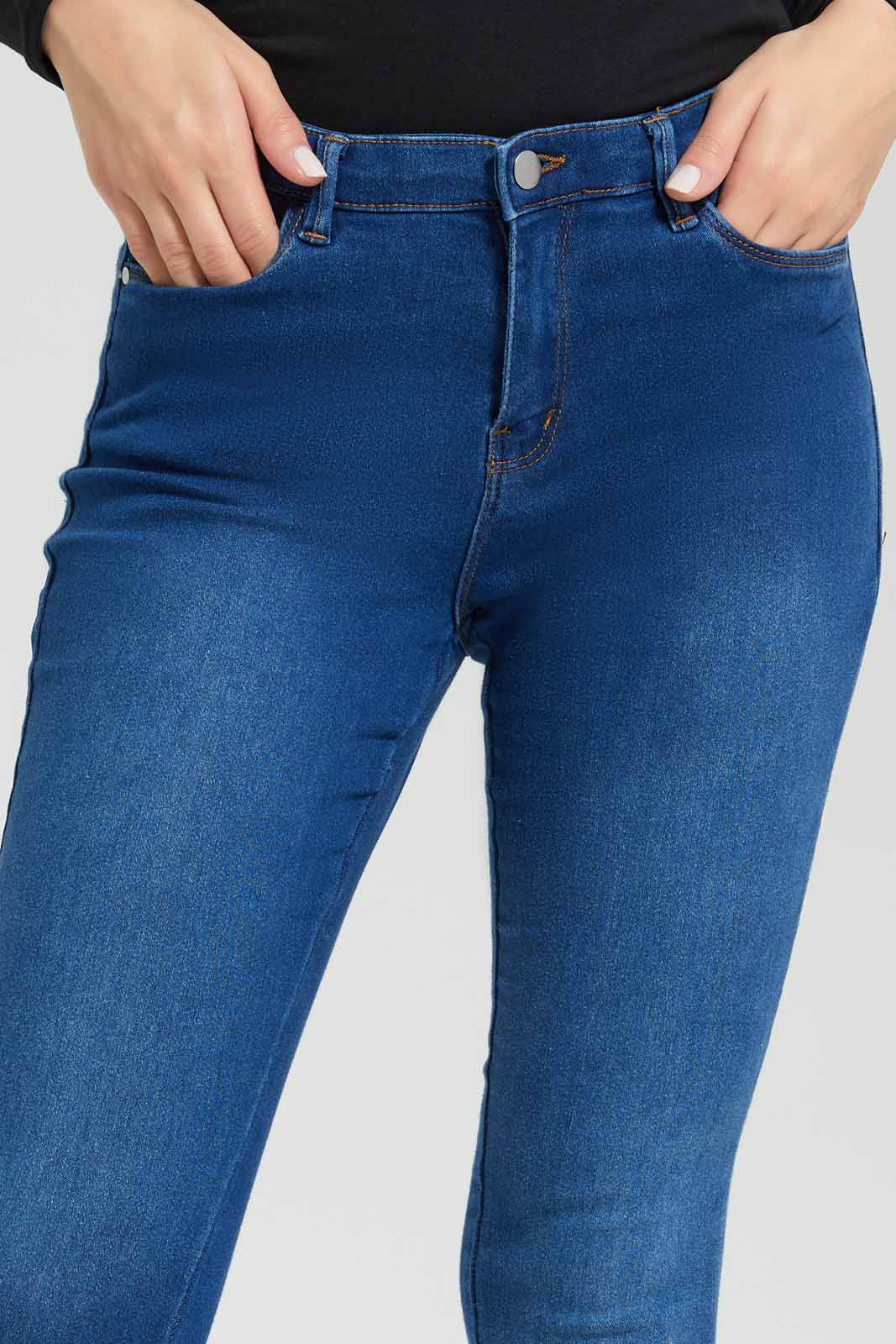 Redtag-Women-Dark-Wash-Skinny-Mid-Waist-Jeans-Category:Jeans,-Colour:Dark-Wash,-Deals:New-In,-Filter:Women's-Clothing,-New-In-Women-APL,-Non-Sale,-Section:Women,-W22B,-Women-Jeans-Women's-