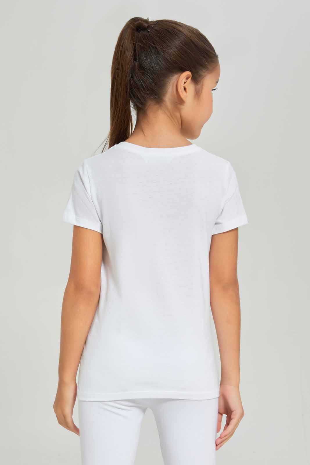 Redtag-Girls-Ss-Strawberry-Tee---White-Category:T-Shirts,-Colour:White,-Deals:New-In,-Dept:Girls,-Filter:Girls-(2-to-8-Yrs),-GIR-T-Shirts,-New-In-GIR-APL,-Non-Sale,-Section:Girls-(0-to-14Yrs),-TBL,-W22A-Girls-2 to 8 Years