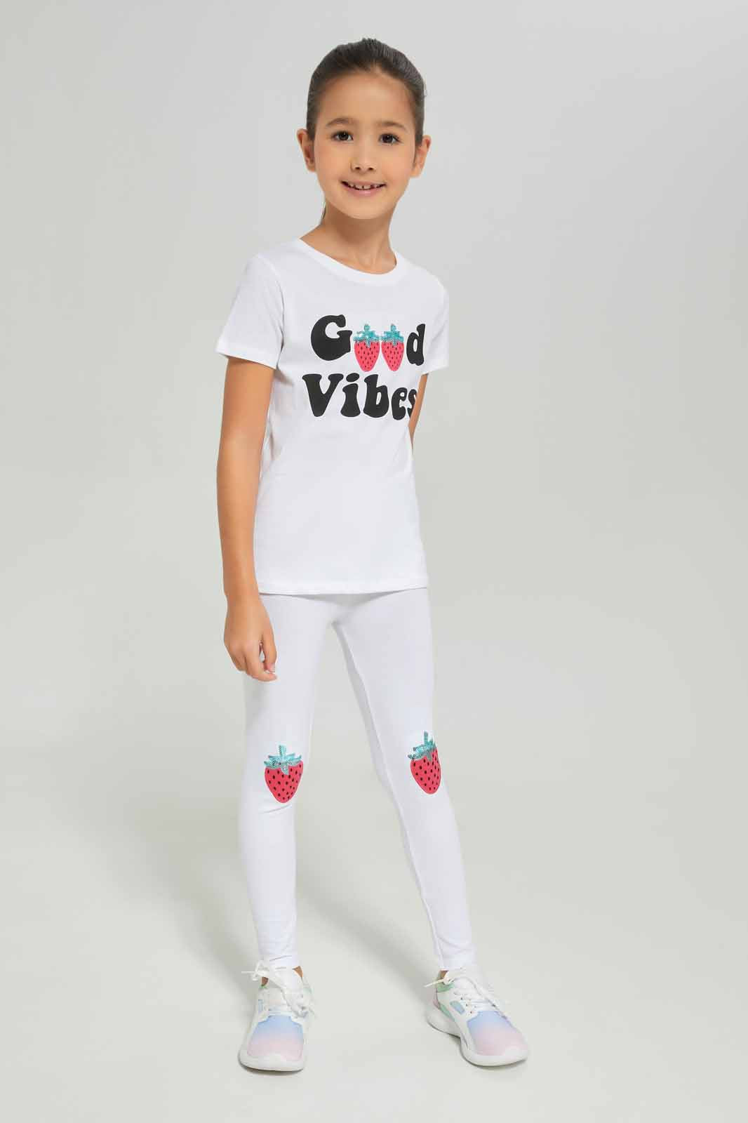 Redtag-Girls-Ss-Sunflower-Tee---White-Category:T-Shirts,-Colour:White,-Deals:New-In,-Dept:Girls,-Filter:Girls-(2-to-8-Yrs),-GIR-T-Shirts,-New-In-GIR-APL,-Non-Sale,-Section:Girls-(0-to-14Yrs),-TBL,-W22A-Girls-2 to 8 Years