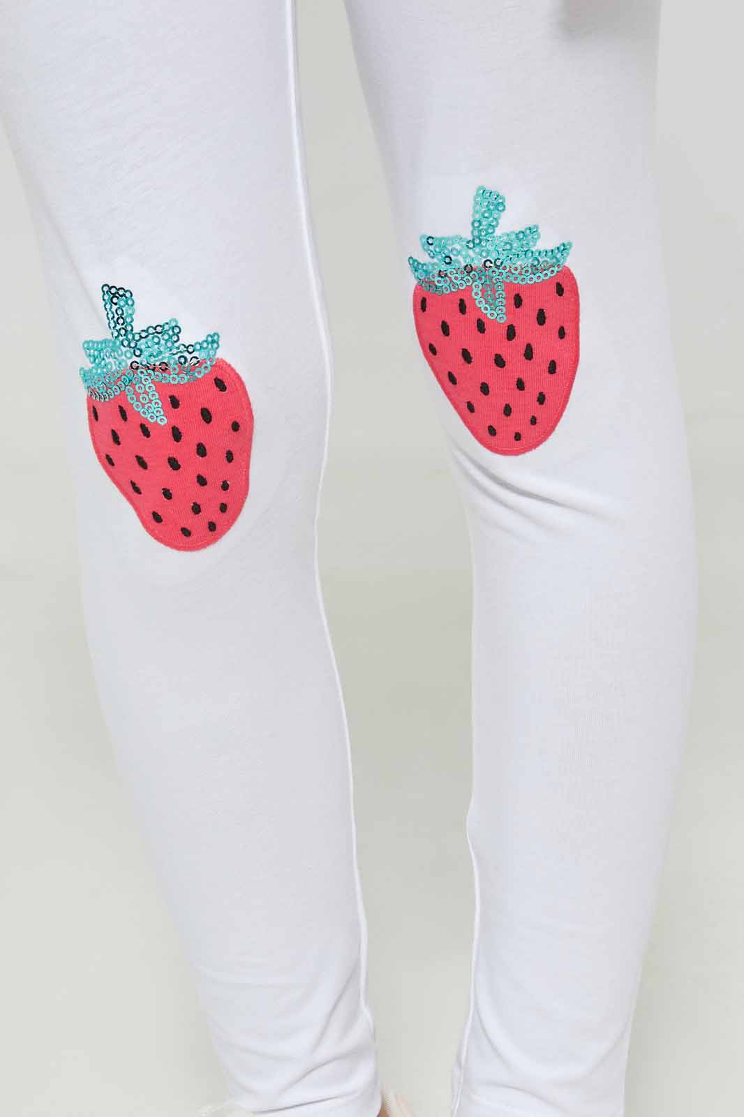 Redtag-Girls-Legging---Knee-Placement-Sunflower-White-Category:Leggings,-Colour:White,-Deals:New-In,-Dept:Girls,-Filter:Girls-(2-to-8-Yrs),-GIR-Leggings,-New-In-GIR-APL,-Non-Sale,-Section:Girls-(0-to-14Yrs),-TBL,-W22A-Girls-2 to 8 Years