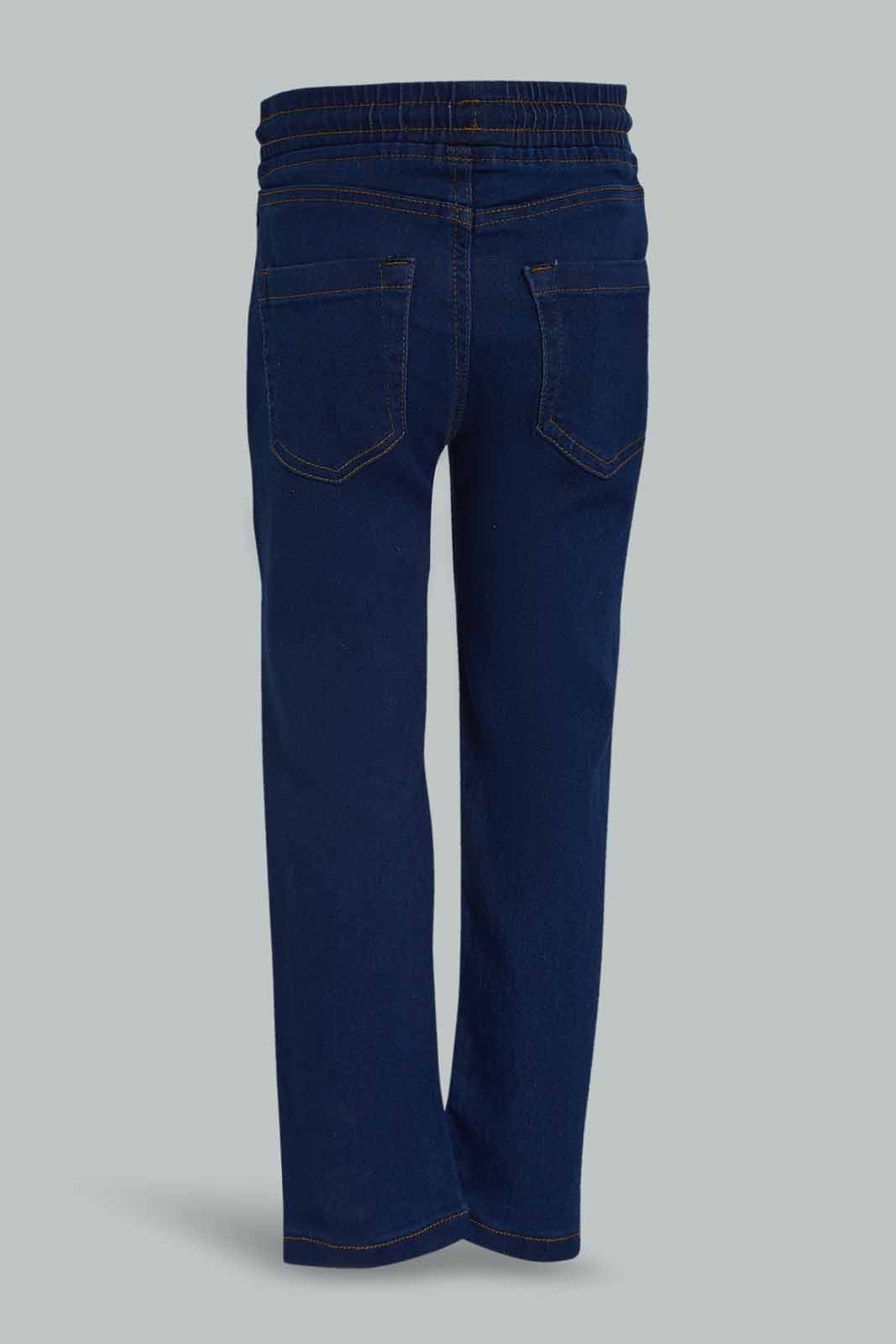 Redtag-Boys-Dark-Wash-Elasticated-Waist-Jean-365,-BOY-Jeans,-Category:Jeans,-Colour:Dark-Wash,-Deals:New-In,-Dept:Boys,-Filter:Boys-(2-to-8-Yrs),-New-In-BOY-APL,-Non-Sale,-Section:Boys-(0-to-14Yrs),-TBL-Boys-2 to 8 Years