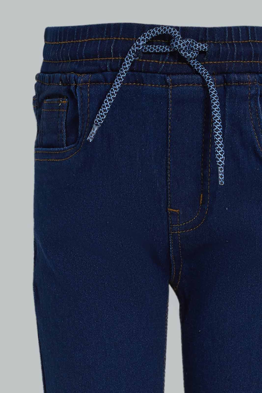 Redtag-Boys-Dark-Wash-Elasticated-Waist-Jean-365,-BOY-Jeans,-Category:Jeans,-Colour:Dark-Wash,-Deals:New-In,-Dept:Boys,-Filter:Boys-(2-to-8-Yrs),-New-In-BOY-APL,-Non-Sale,-Section:Boys-(0-to-14Yrs),-TBL-Boys-2 to 8 Years