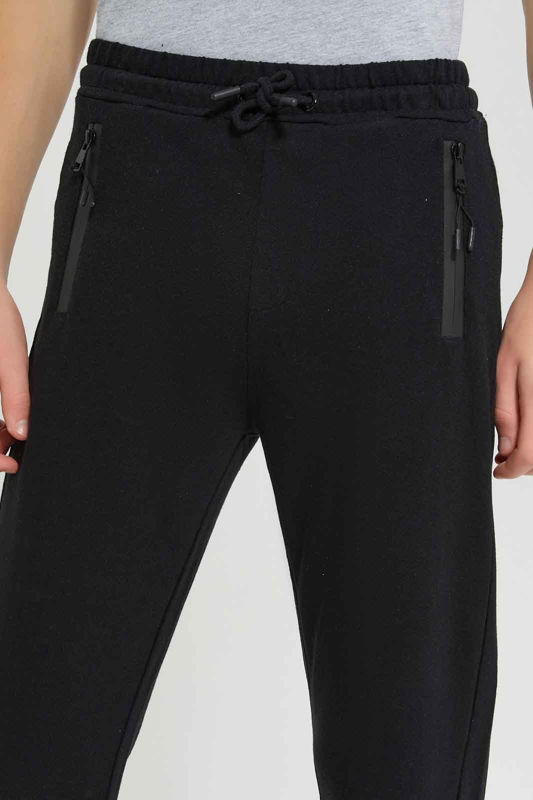 Redtag-Boys-Black-Heatseal-Zip-Active-Pants-BSR-Joggers,-Category:Joggers,-Colour:Black,-Deals:New-In,-Dept:Boys,-Filter:Senior-Boys-(8-to-14-Yrs),-New-In-BSR-APL,-Non-Sale,-Section:Boys-(0-to-14Yrs),-W22B-Senior-Boys-9 to 14 Years
