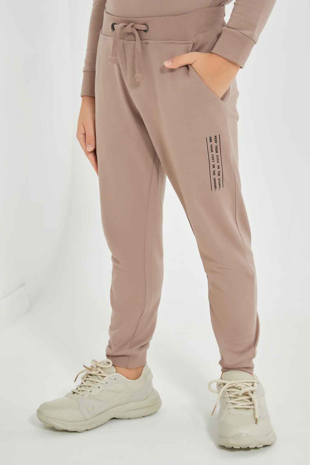Redtag-Boys-Brown-Printed-Crew-Neck-Jogsuit-BOY-Jog-Sets,-Category:Jog-Sets,-Colour:Brown,-Deals:New-In,-Dept:Boys,-Filter:Boys-(2-to-8-Yrs),-New-In-BOY-APL,-Non-Sale,-S23A,-Section:Boys-(0-to-14Yrs)-Boys-2 to 8 Years