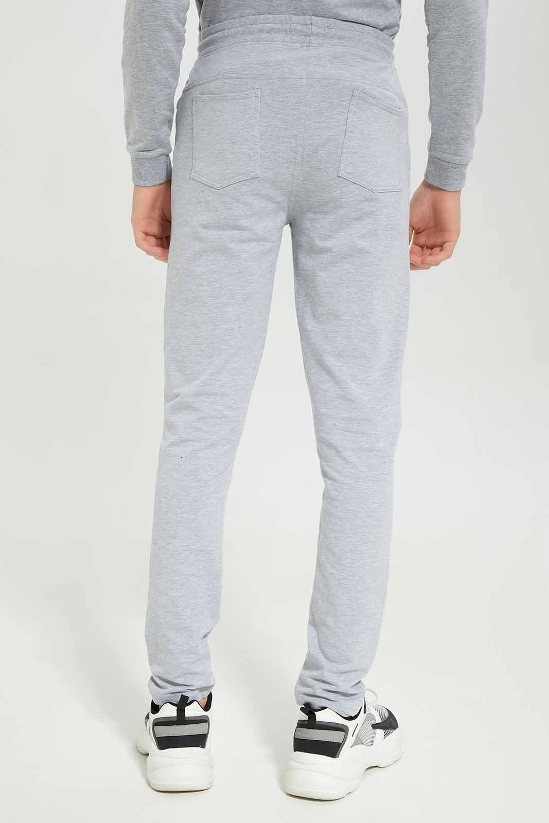 Redtag-Boys-Grey-Mel-Stretch-Active-Pants-BSR-Joggers,-Category:Joggers,-Colour:Grey,-Deals:New-In,-Dept:Boys,-Filter:Senior-Boys-(8-to-14-Yrs),-New-In-BSR-APL,-Non-Sale,-S23A,-Section:Boys-(0-to-14Yrs),-VLM-Senior-Boys-9 to 14 Years