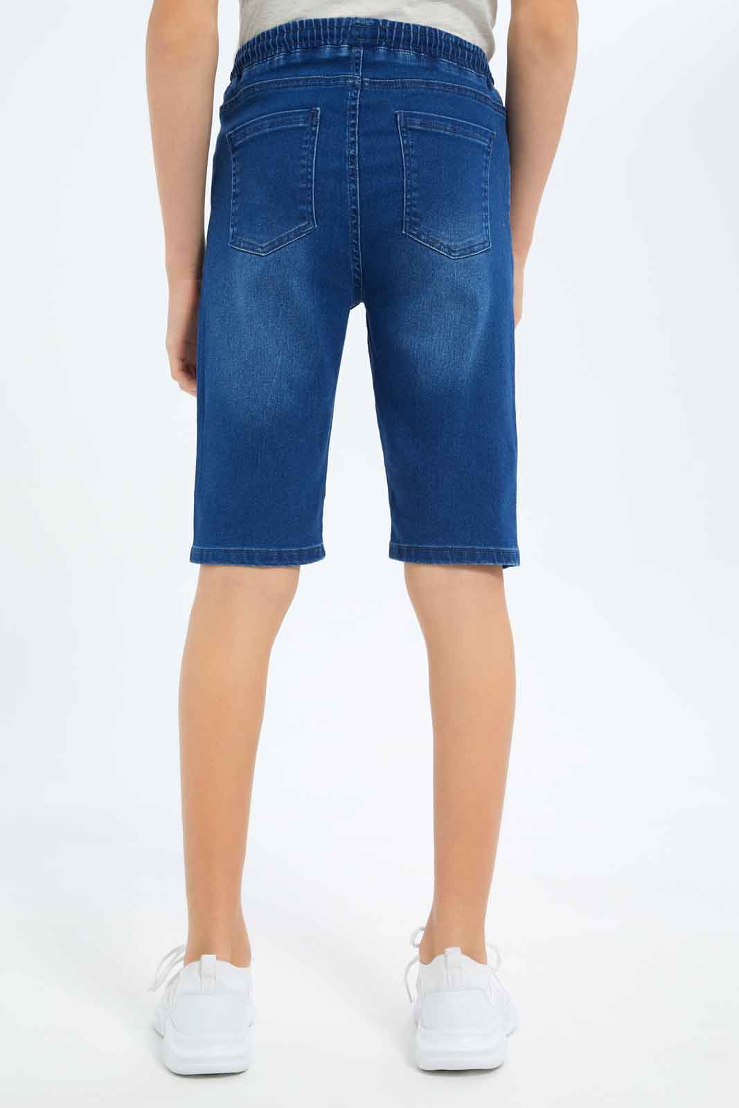 Redtag-Boys-Blue-Pull-On-Short-BSR-Shorts,-Category:Shorts,-Colour:Blue,-Deals:New-In,-Dept:Boys,-Filter:Senior-Boys-(8-to-14-Yrs),-New-In-BSR-APL,-Non-Sale,-S23B,-Section:Boys-(0-to-14Yrs),-TBL-Senior-Boys-9 to 14 Years