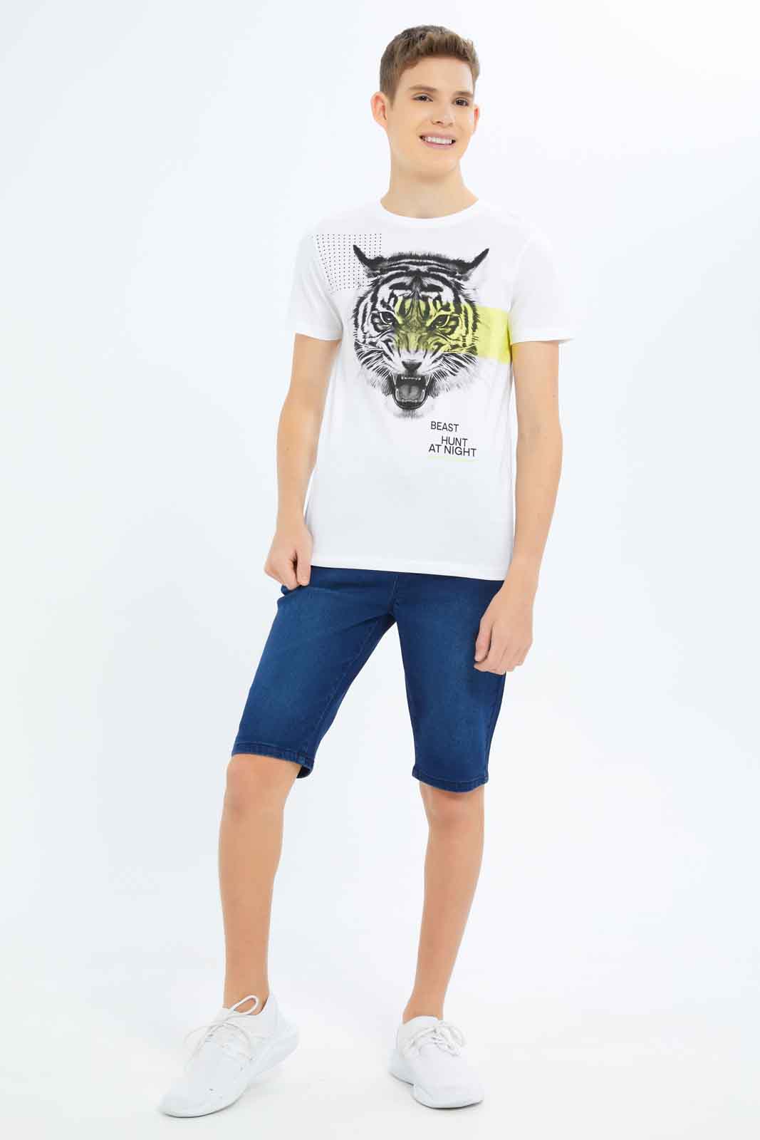 Redtag-Boys-Dark-Wash-Pull-On-Short-BSR-Shorts,-Category:Shorts,-Colour:Dark-Wash,-Deals:New-In,-Dept:Boys,-Filter:Senior-Boys-(8-to-14-Yrs),-New-In-BSR-APL,-Non-Sale,-S23B,-Section:Boys-(0-to-14Yrs),-TBL-Senior-Boys-9 to 14 Years