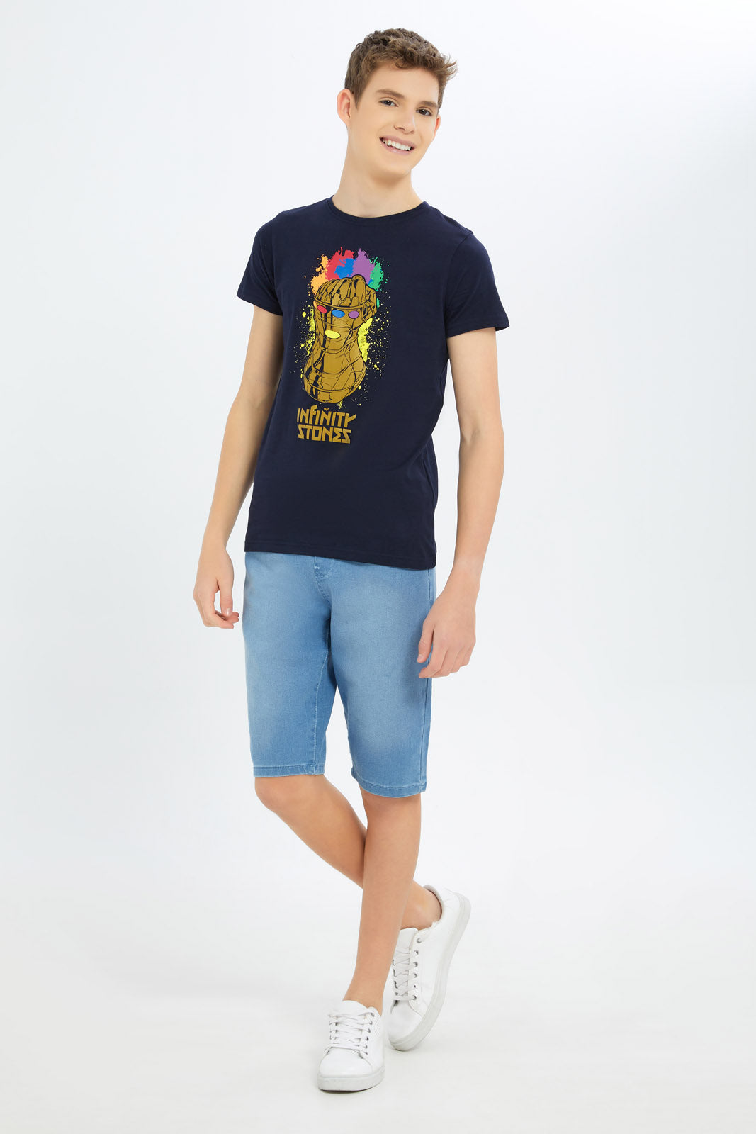 Redtag-Boys-Light-Wash-Pull-On-Short-BSR-Shorts,-Category:Shorts,-Colour:Light-Wash,-Deals:New-In,-Dept:Boys,-Filter:Senior-Boys-(8-to-14-Yrs),-New-In-BSR-APL,-Non-Sale,-S23B,-Section:Boys-(0-to-14Yrs),-TBL-Senior-Boys-9 to 14 Years