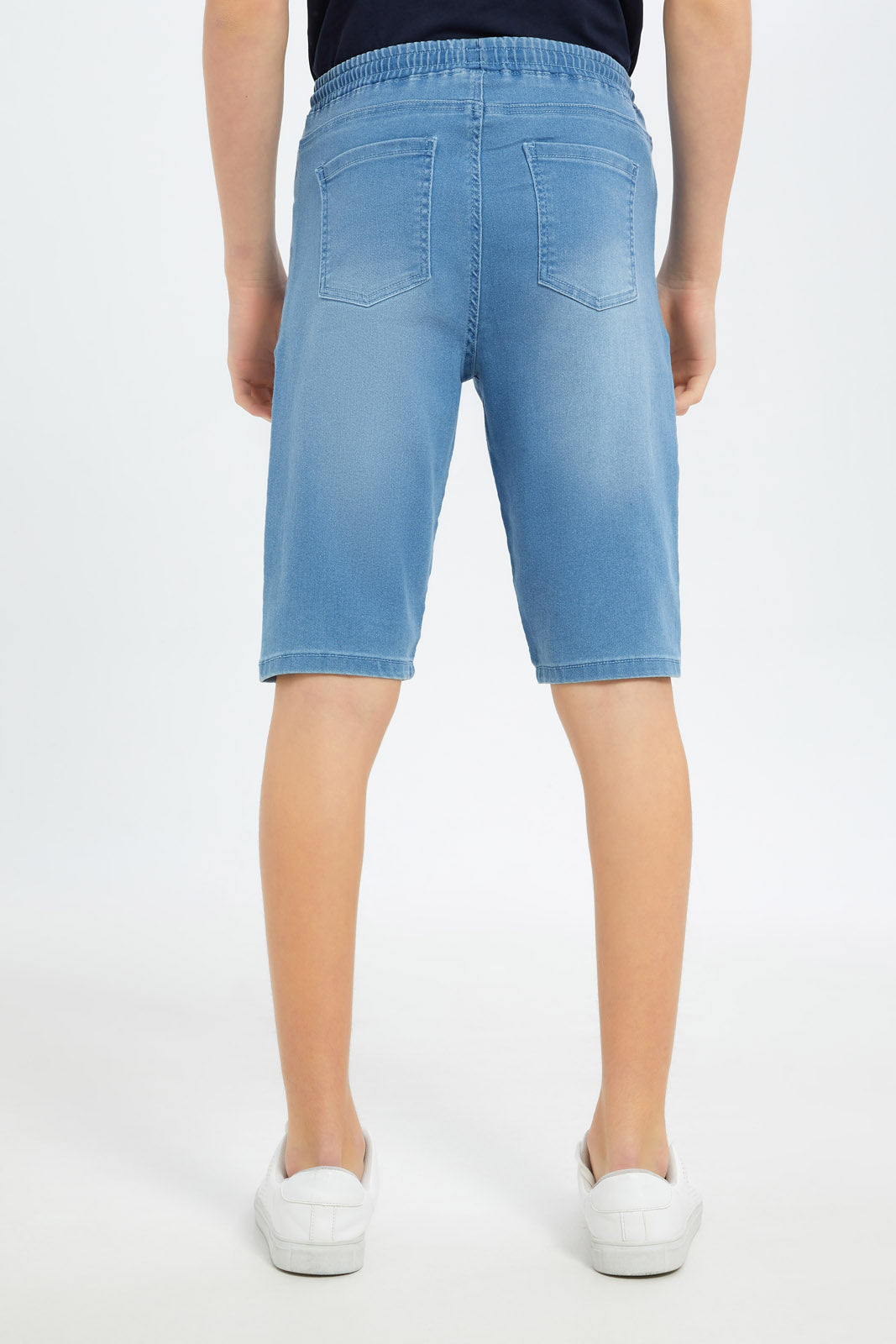 Redtag-Boys-Light-Wash-Pull-On-Short-BSR-Shorts,-Category:Shorts,-Colour:Light-Wash,-Deals:New-In,-Dept:Boys,-Filter:Senior-Boys-(8-to-14-Yrs),-New-In-BSR-APL,-Non-Sale,-S23B,-Section:Boys-(0-to-14Yrs),-TBL-Senior-Boys-9 to 14 Years