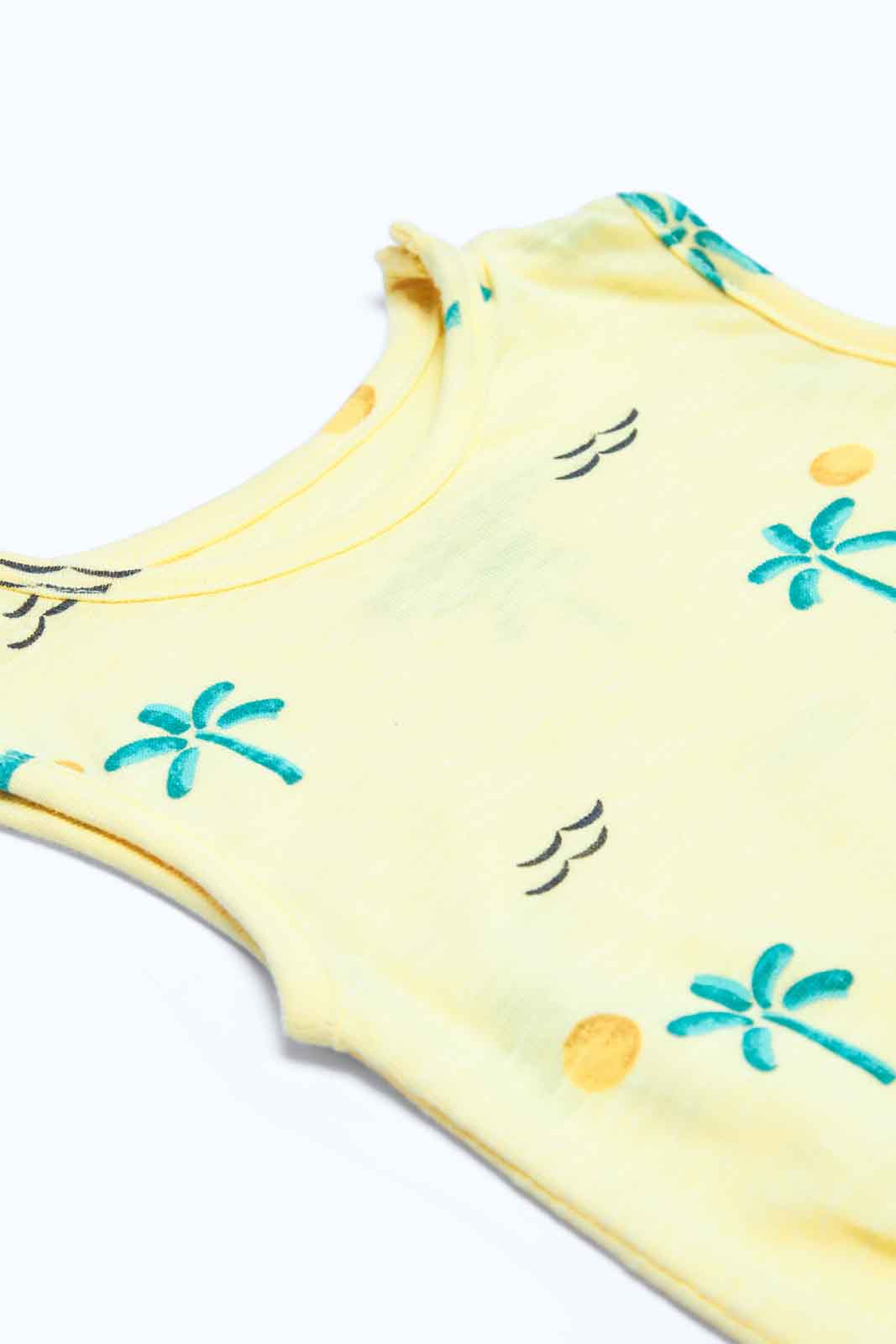 Redtag-Boys-Yellow-Aop-Terry-Vest-Body-Suits-Category:Bodysuits,-Colour:Yellow,-Deals:2-FOR-37,-Deals:New-In,-Dept:New-Born,-Filter:Baby-(0-to-12-Mths),-MQN,-NBB-Bodysuits,-New-In-NBB-APL,-Non-Sale,-S23B,-Section:Boys-(0-to-14Yrs)-Baby-0 to 12 Months