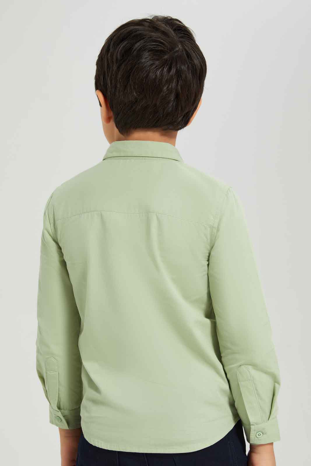 Redtag-Boys-Mint-Long-Sleeve-Embroidered-Poplin-Shirt-BOY-Shirts,-Category:Shirts,-Colour:Mint,-Deals:New-In,-Dept:Boys,-Filter:Boys-(2-to-8-Yrs),-New-In-BOY-APL,-Non-Sale,-S23A,-Section:Boys-(0-to-14Yrs),-VLM-Boys-2 to 8 Years