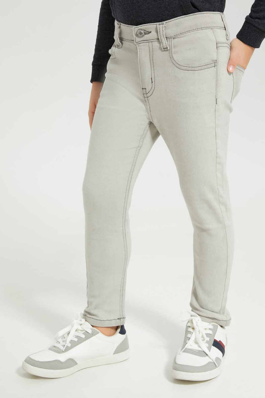 Redtag-Boys-Grey-Skinny-Fit-Jeans-BOY-Jeans,-Category:Jeans,-Colour:Grey,-Deals:New-In,-Dept:Boys,-Filter:Boys-(2-to-8-Yrs),-FIT-WALL-(FTW),-New-In-BOY-APL,-Non-Sale,-S23A,-Section:Boys-(0-to-14Yrs)-Boys-2 to 8 Years