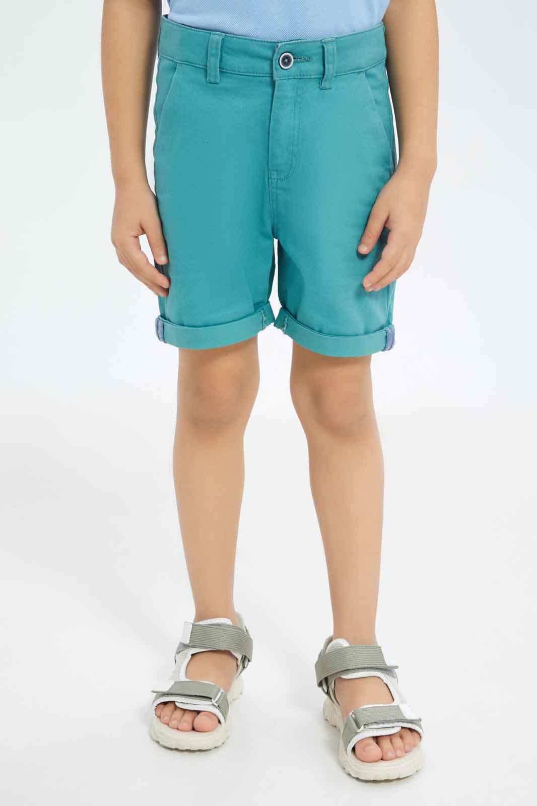 Redtag-Boys-Mint-Chino-Shorts-BOY-Shorts,-Category:Shorts,-Colour:Mint,-Deals:New-In,-Dept:Boys,-Filter:Boys-(2-to-8-Yrs),-New-In-BOY-APL,-Non-Sale,-S23C,-Section:Boys-(0-to-14Yrs),-VLM-Boys-2 to 8 Years