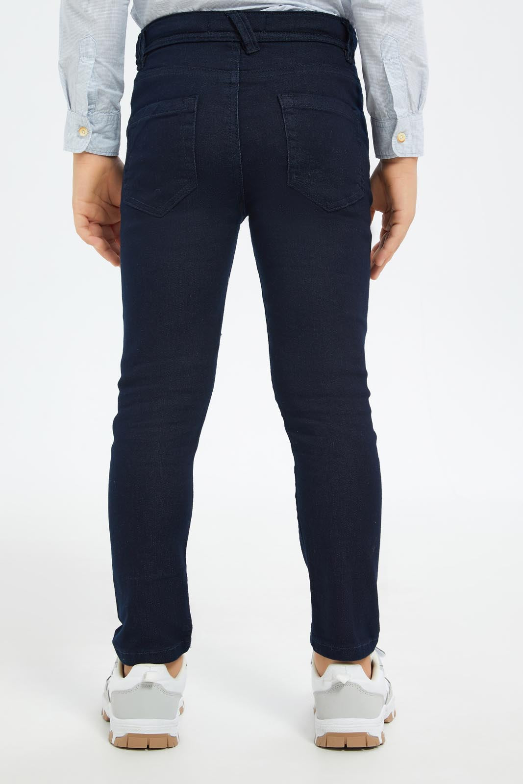 Redtag-Boys-Navy-5-Pocket-Colored-Jeans-BOY-Jeans,-Category:Jeans,-Colour:Navy,-Deals:New-In,-Dept:Boys,-Filter:Boys-(2-to-8-Yrs),-New-In-BOY-APL,-Non-Sale,-S23B,-Section:Boys-(0-to-14Yrs)-Boys-2 to 8 Years